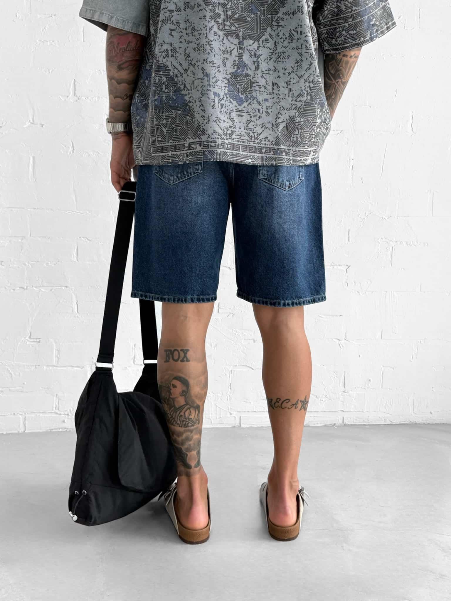 Erkek Regular Fit Kot Şort Lacivert