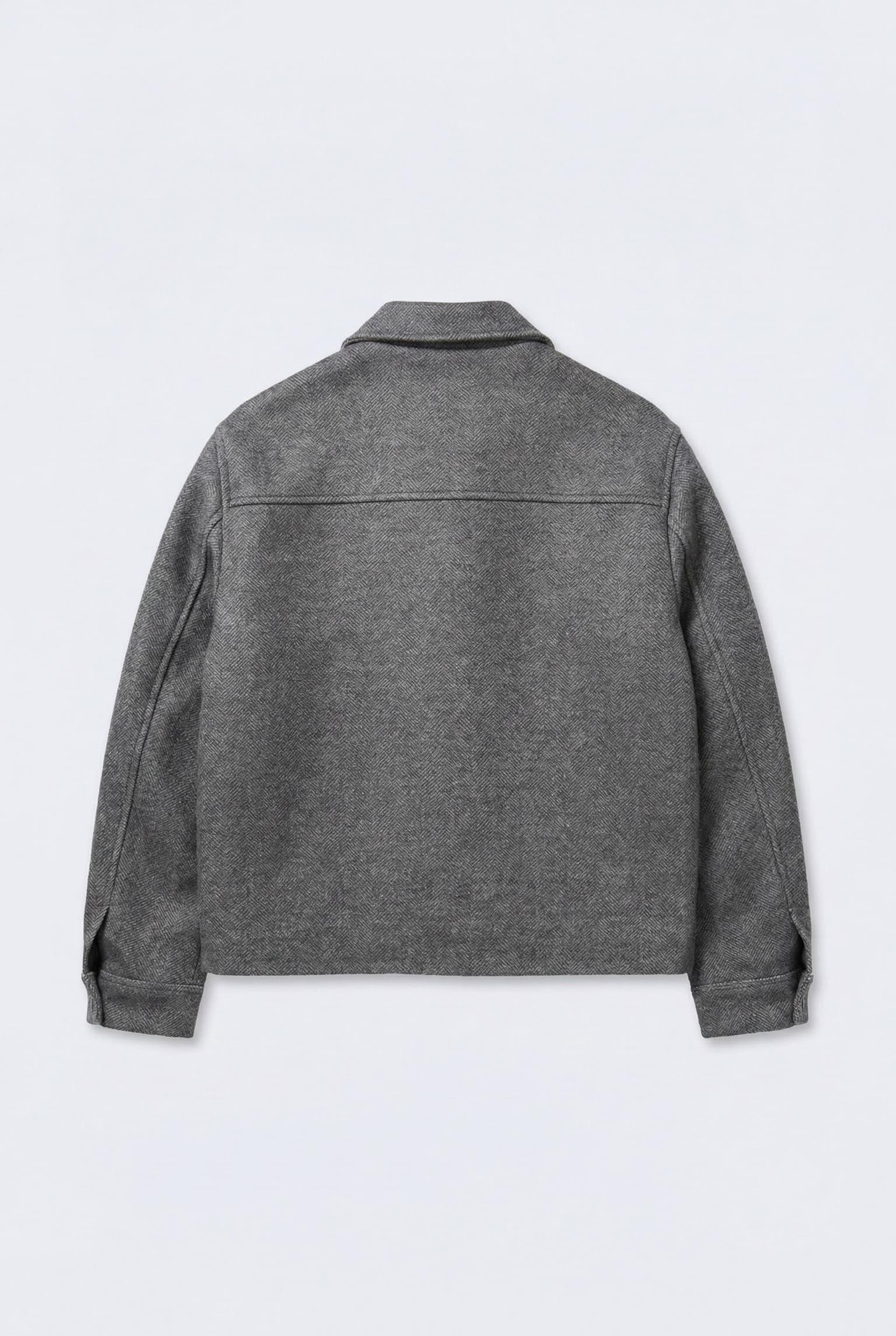 Erkek Relax Fit Kaşe Mont Antrasit