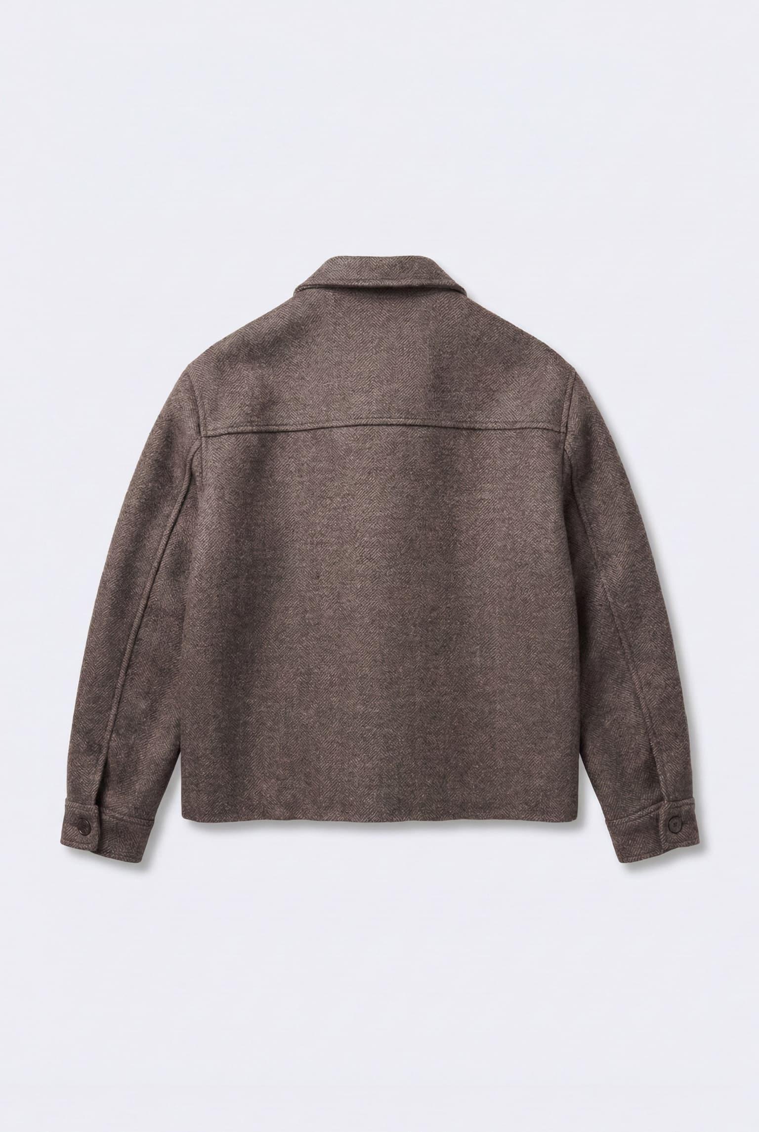 Erkek Relax Fit Kaşe Mont Kahve