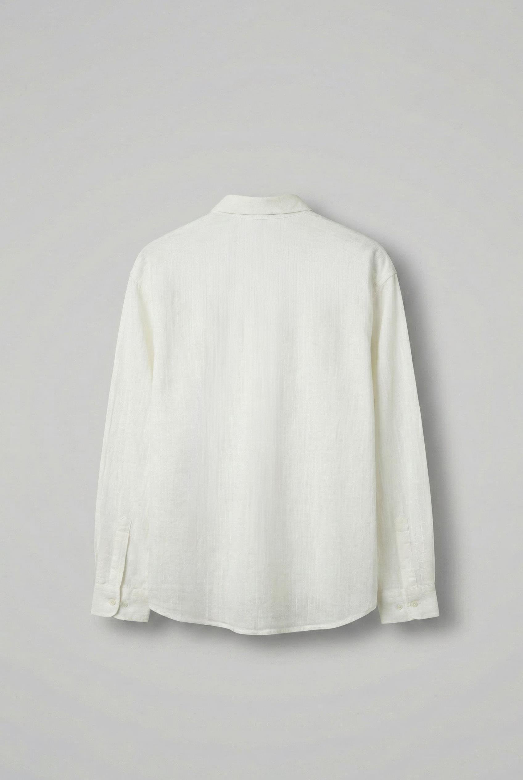 Erkek Relax Fit Rahat Kesim İnce Gömlek Beyaz