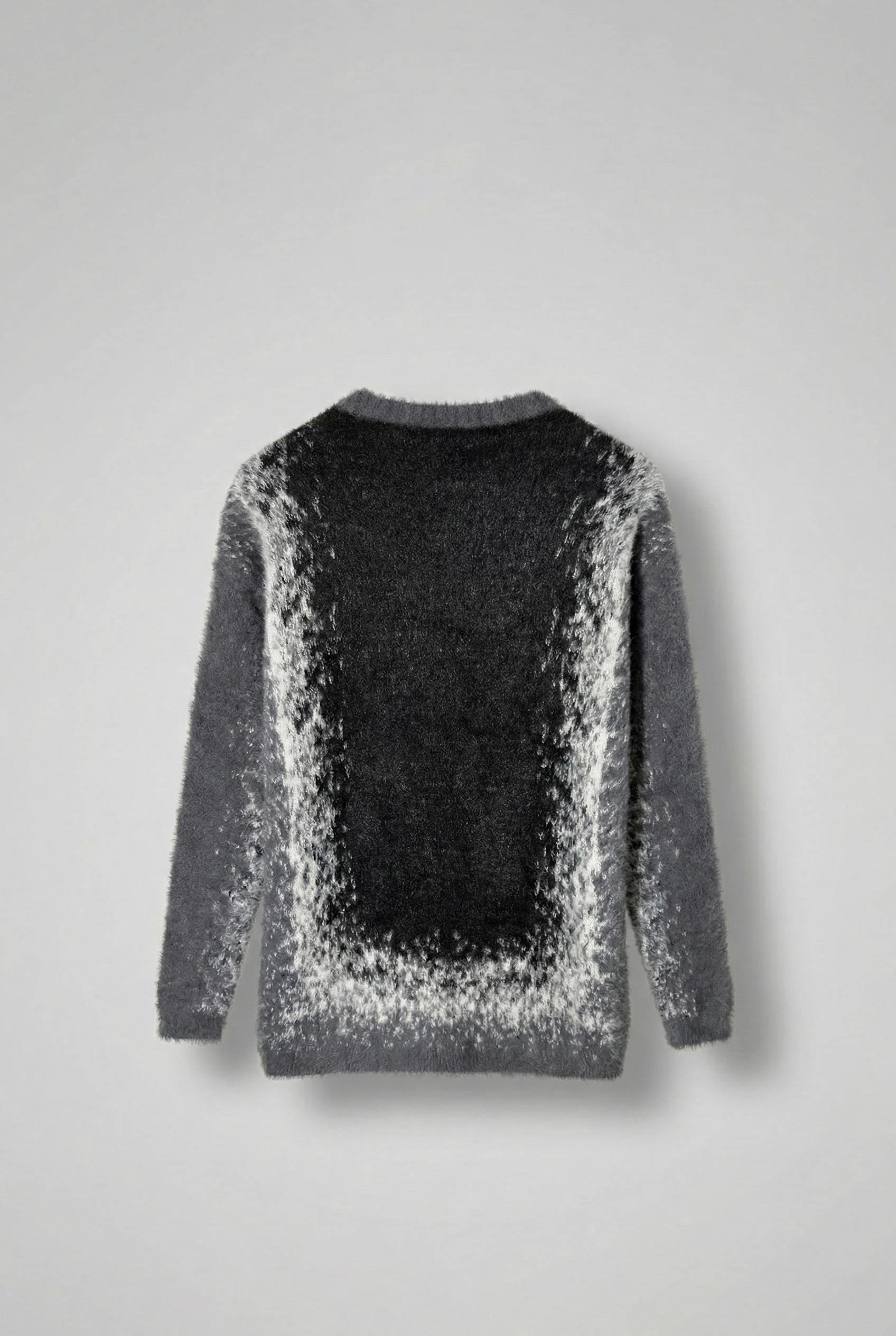 Erkek Relaxed Fit Desenli Örme Kazak Antrasit