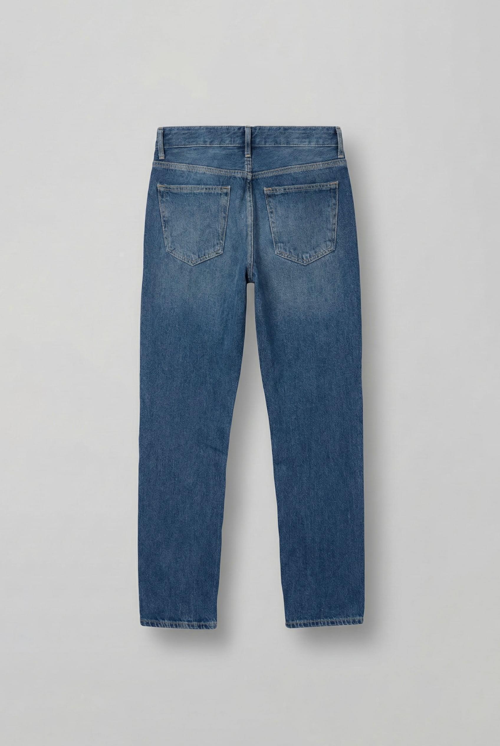 Erkek Relaxed Straight Fit Basic Jean Mavi