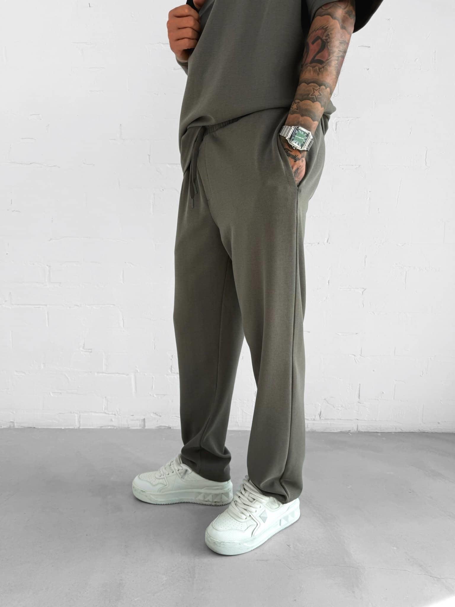 Erkek Slim Fit Beli Lastikli Rahat Eşofman Yeşil