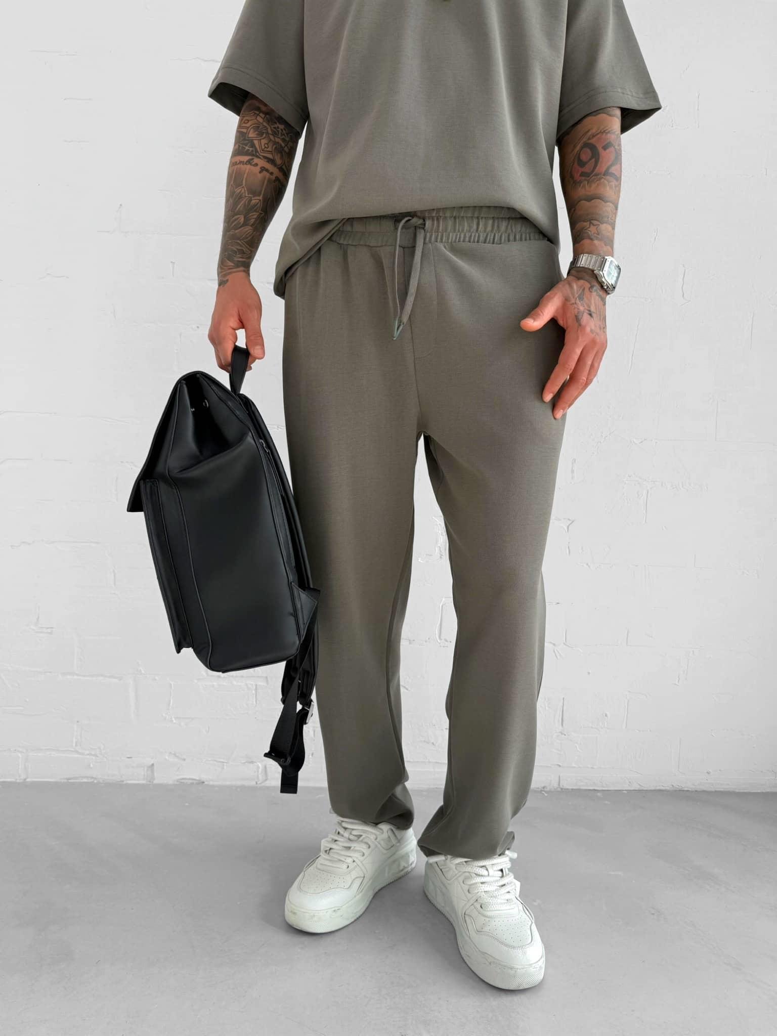 Erkek Slim Fit Beli Lastikli Rahat Eşofman Yeşil