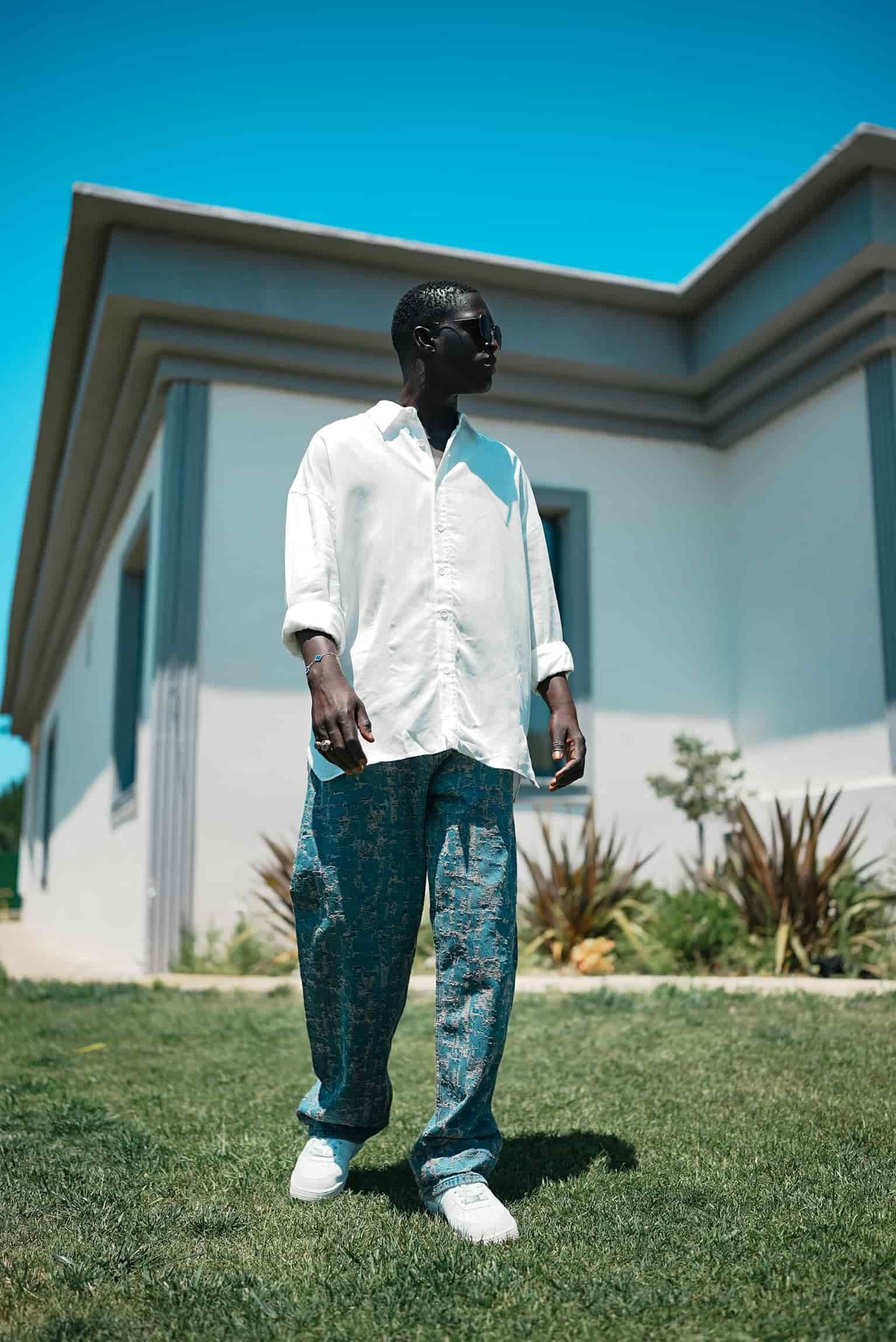 Erkek Soft Dokulu Basic Oversize Gömlek Beyaz