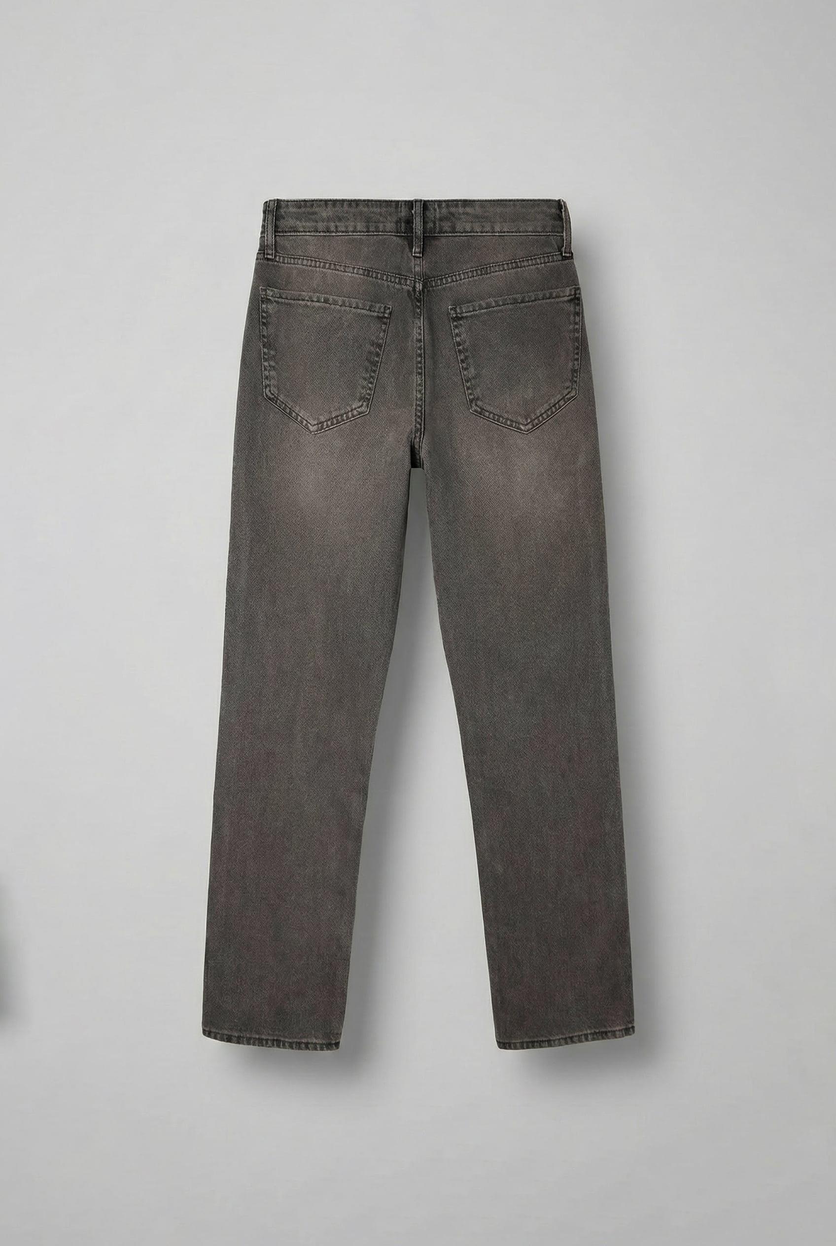 Erkek Yıkamalı Baggy Fit Jean Pantolon Kahverengi