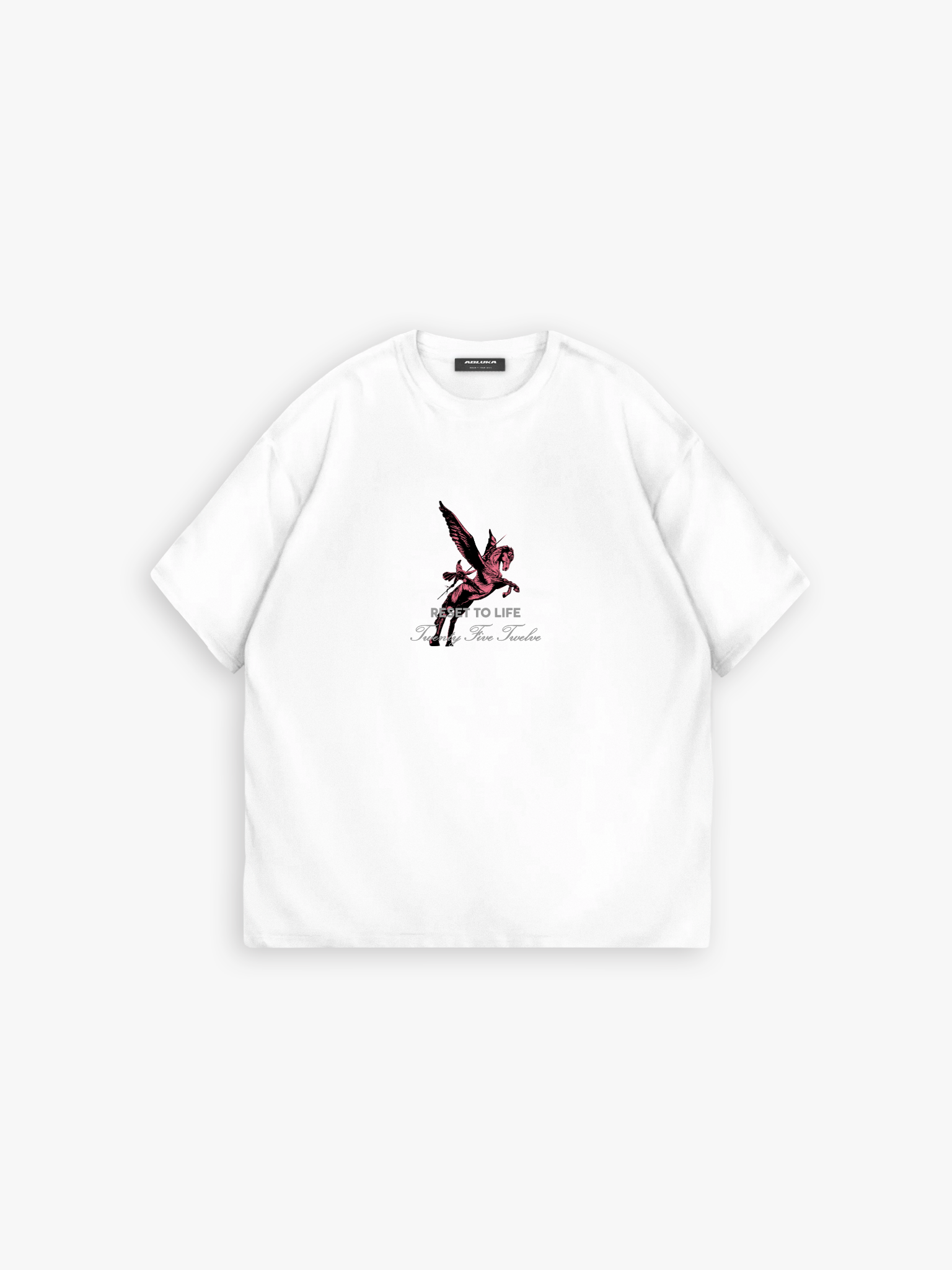 Extra Oversize Baskılı T-Shirt Beyaz