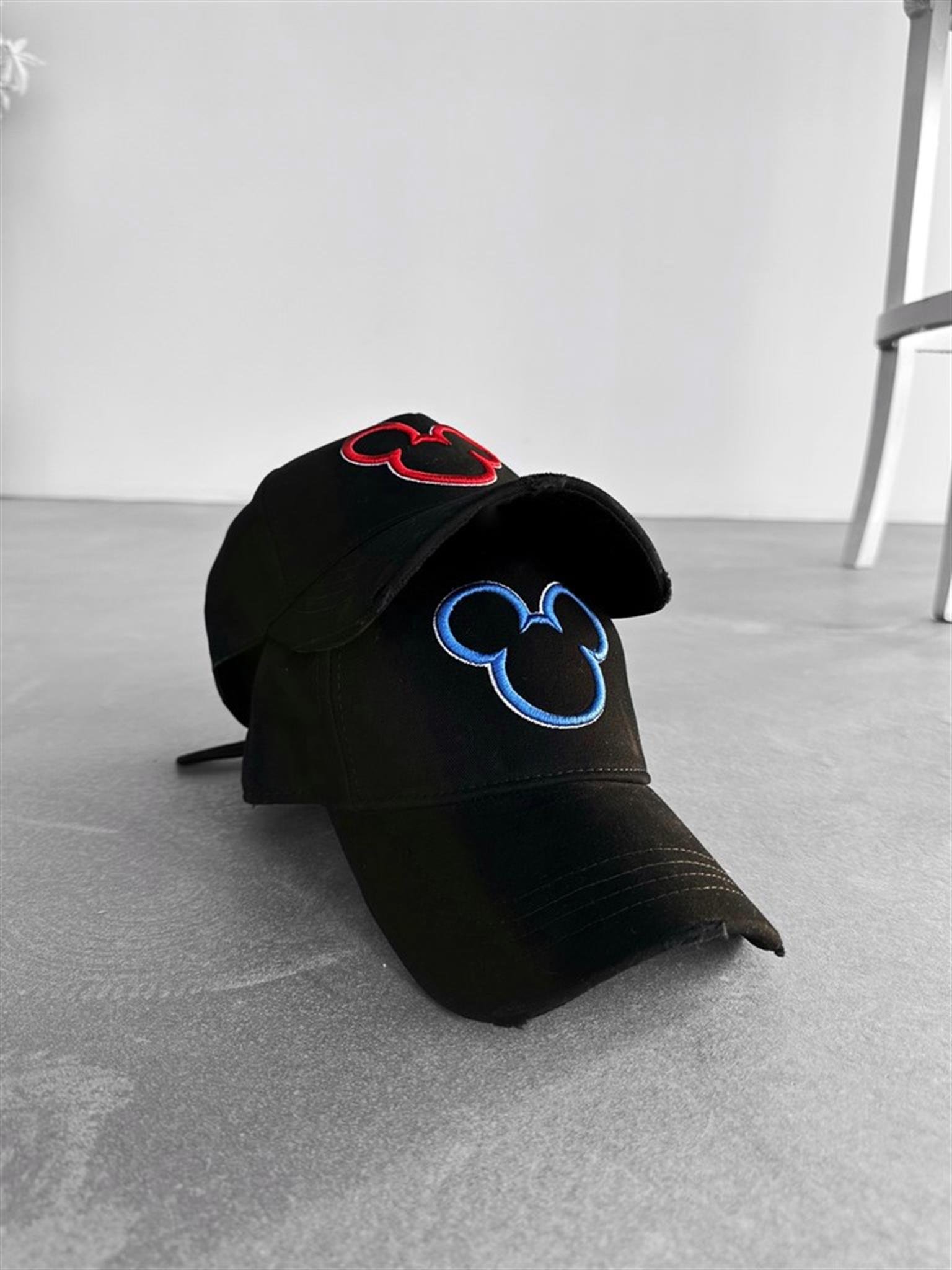 mickey-mouse-silüet-şapka-mavi