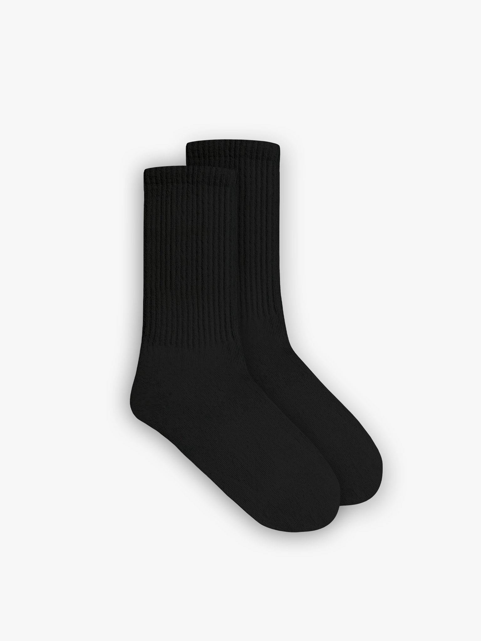 Unisex Basic Kolej Tenis Çorap Siyah