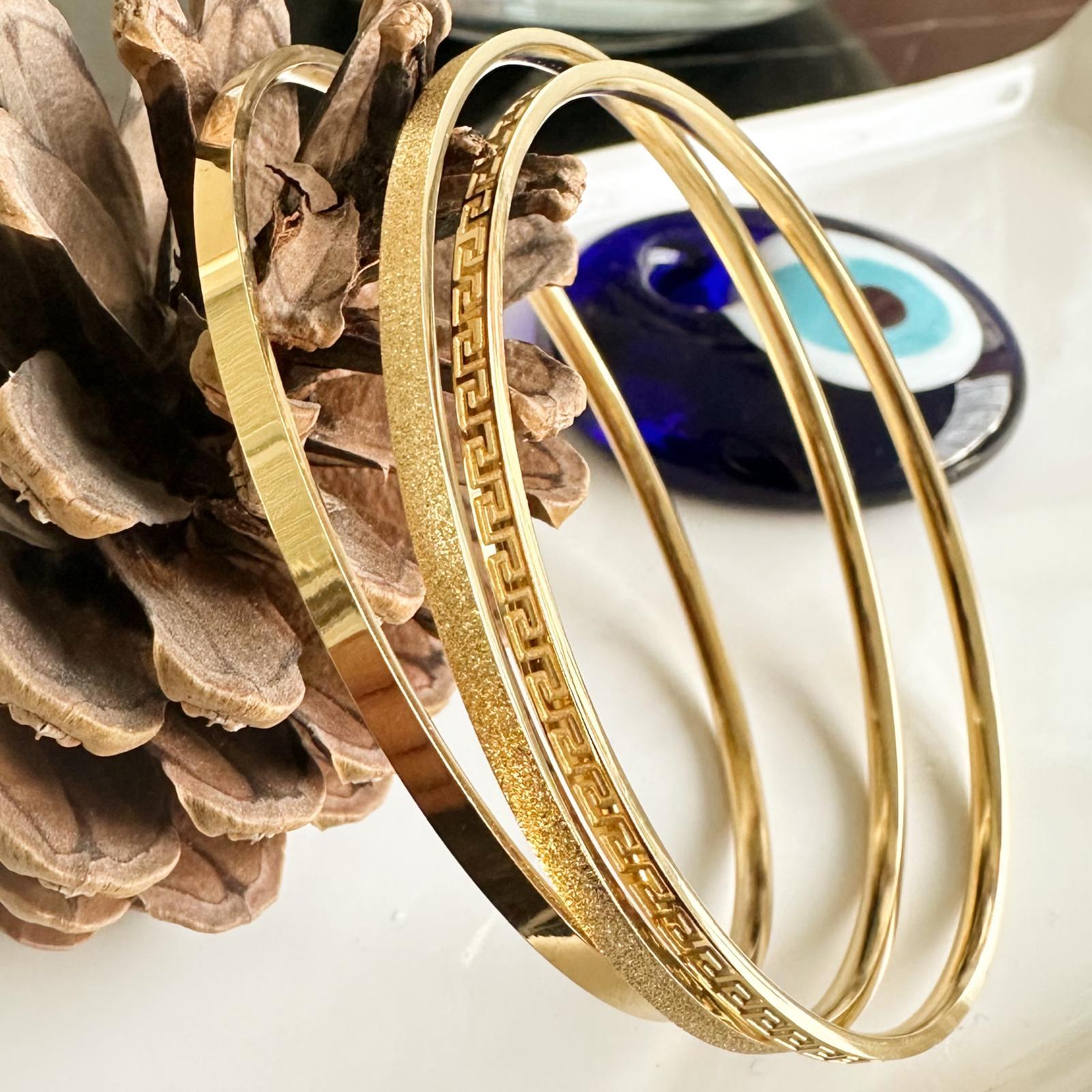  Labirent Ajda Model Gold Altın Kaplama Kelepçe