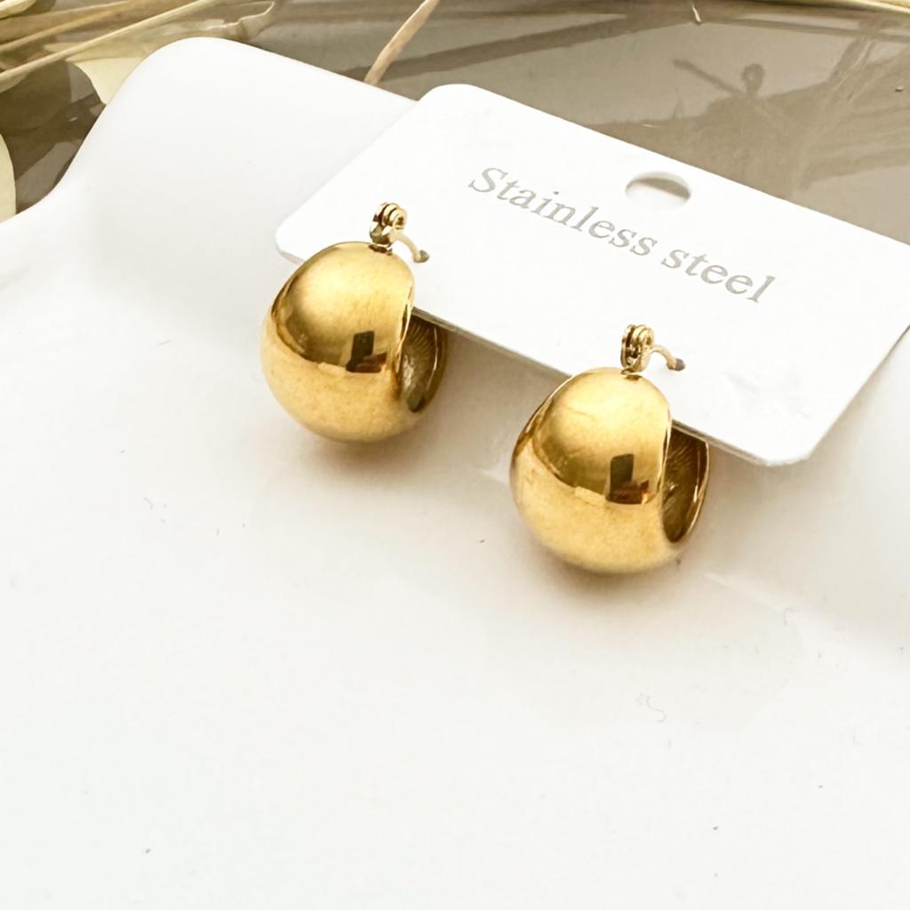 Damla Gold Altın Kaplama Çelik Küpe