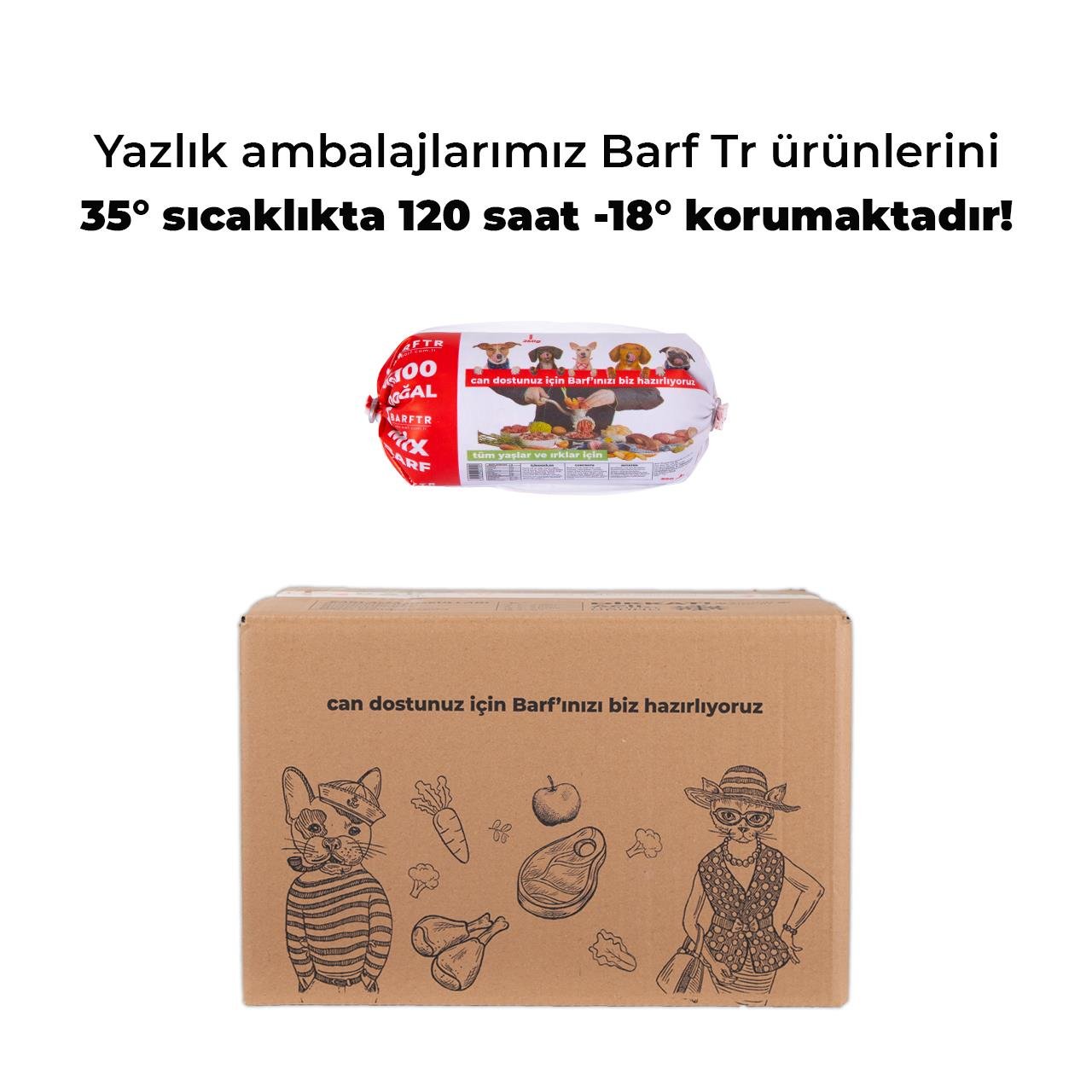 Mix Barf 6 kg 250 GR Salam Paket Tekli Ambalajlarda Köpek MamasI