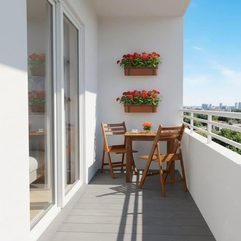 Albatros S Ahşap Masa Sandalye Takımları -2 Kişilik Bahçe Balkon Set