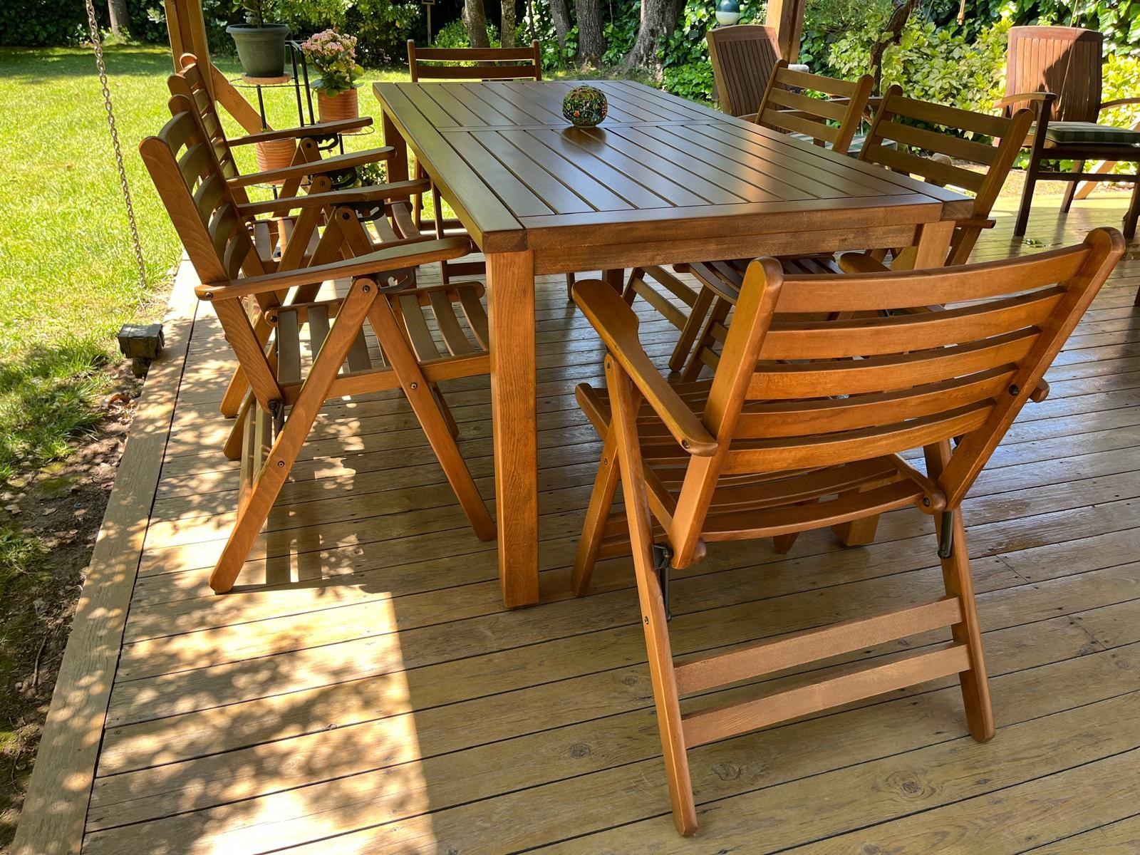 Antalya BS Ahşap Masa Sandalye Takımları - 4 ve 6 Kişilik Bahçe Balkon Set