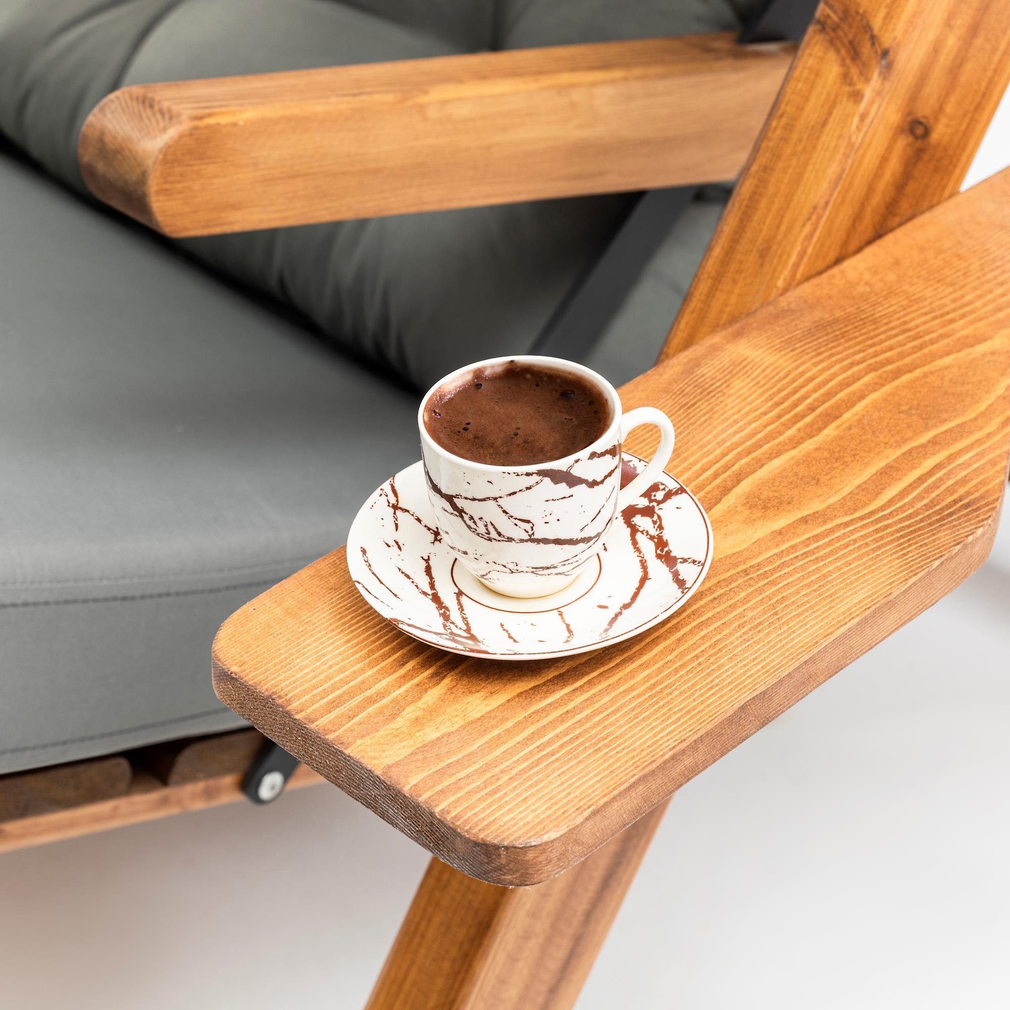 Aşiyan Tek Kişilik Ahşap Salıncak Dış Mekan Bahçe Balkon Ve Teras Salıncağı
