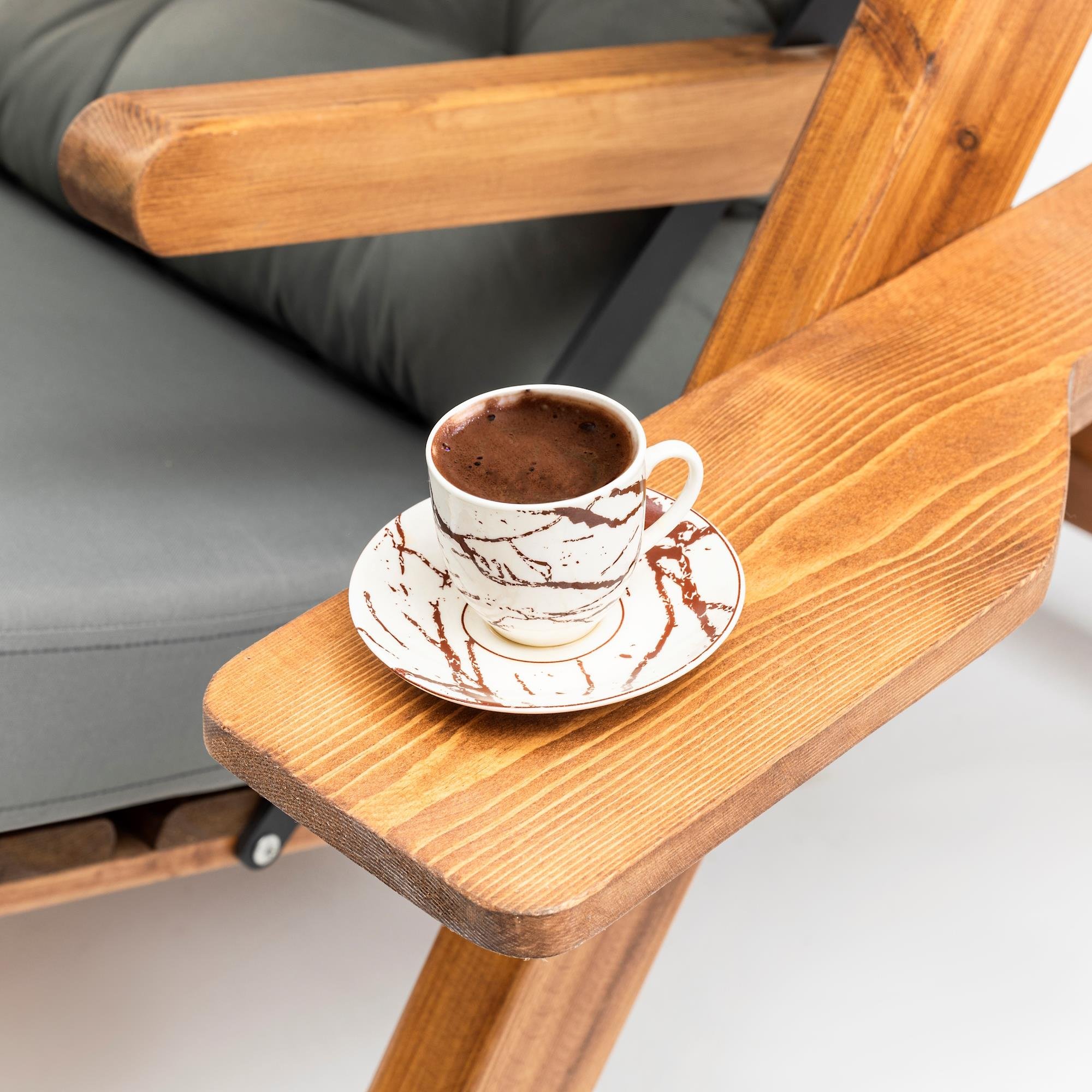 Aşiyan Üç Kişilik Ahşap Salıncak Dış Mekan Bahçe Balkon Ve Teras Salıncağı