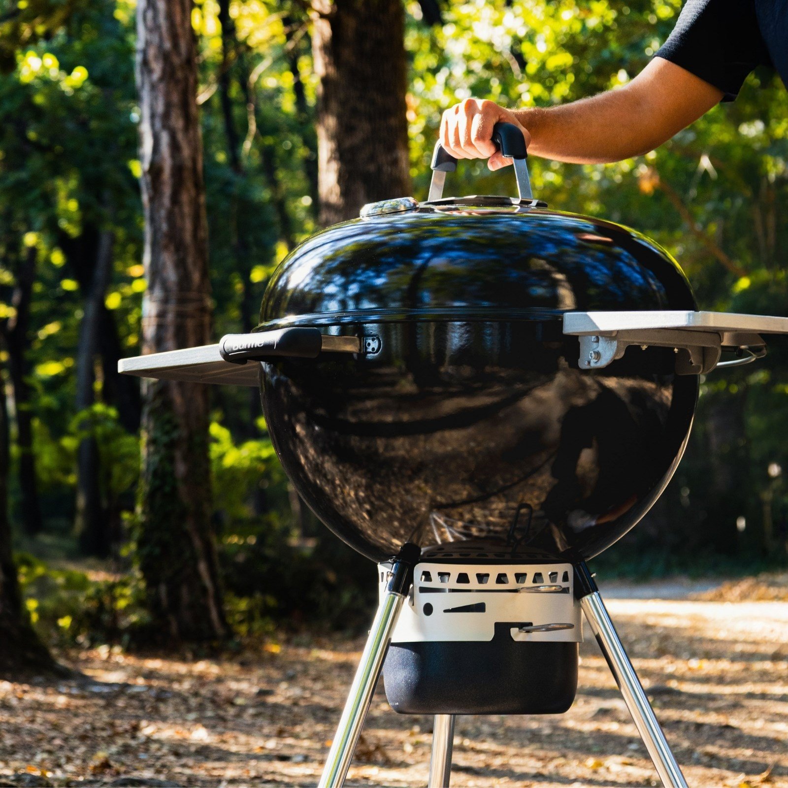 Bürme Partner 55.00 Black Masalı Profesyonel Kömürlü Barbekü - Yuvarlak Tasarım