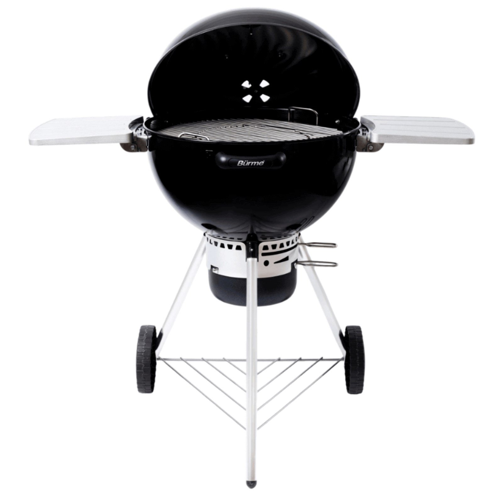 Bürme Partner 55.00 Black Masalı Profesyonel Kömürlü Barbekü - Yuvarlak Tasarım