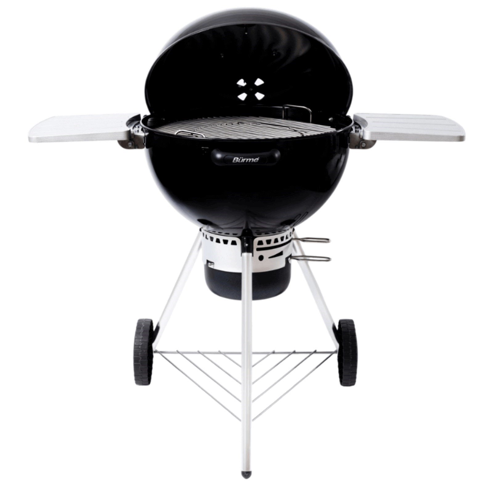 Bürme Partner 55.00 Black Masalı Profesyonel Kömürlü Barbekü - Yuvarlak Tasarım