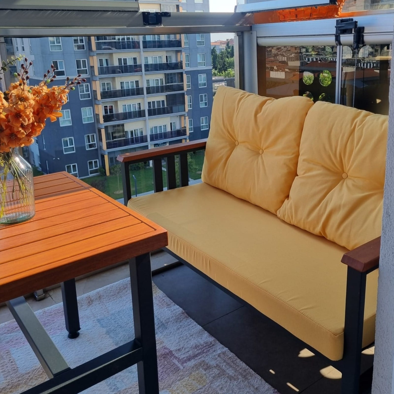 Çamlıca Alüminyum Bahçe Kanepe Takımı | 4 Kişilik Bahçe, Balkon Koltuk Takımı