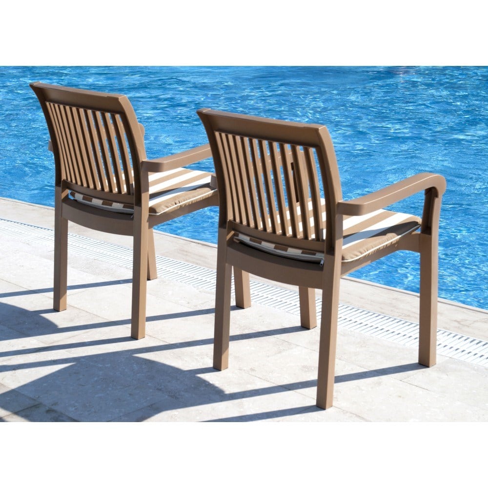 Papatya Mistral Teak Sandalye Takımı - 6 Kişilik Bahçe Balkon Set