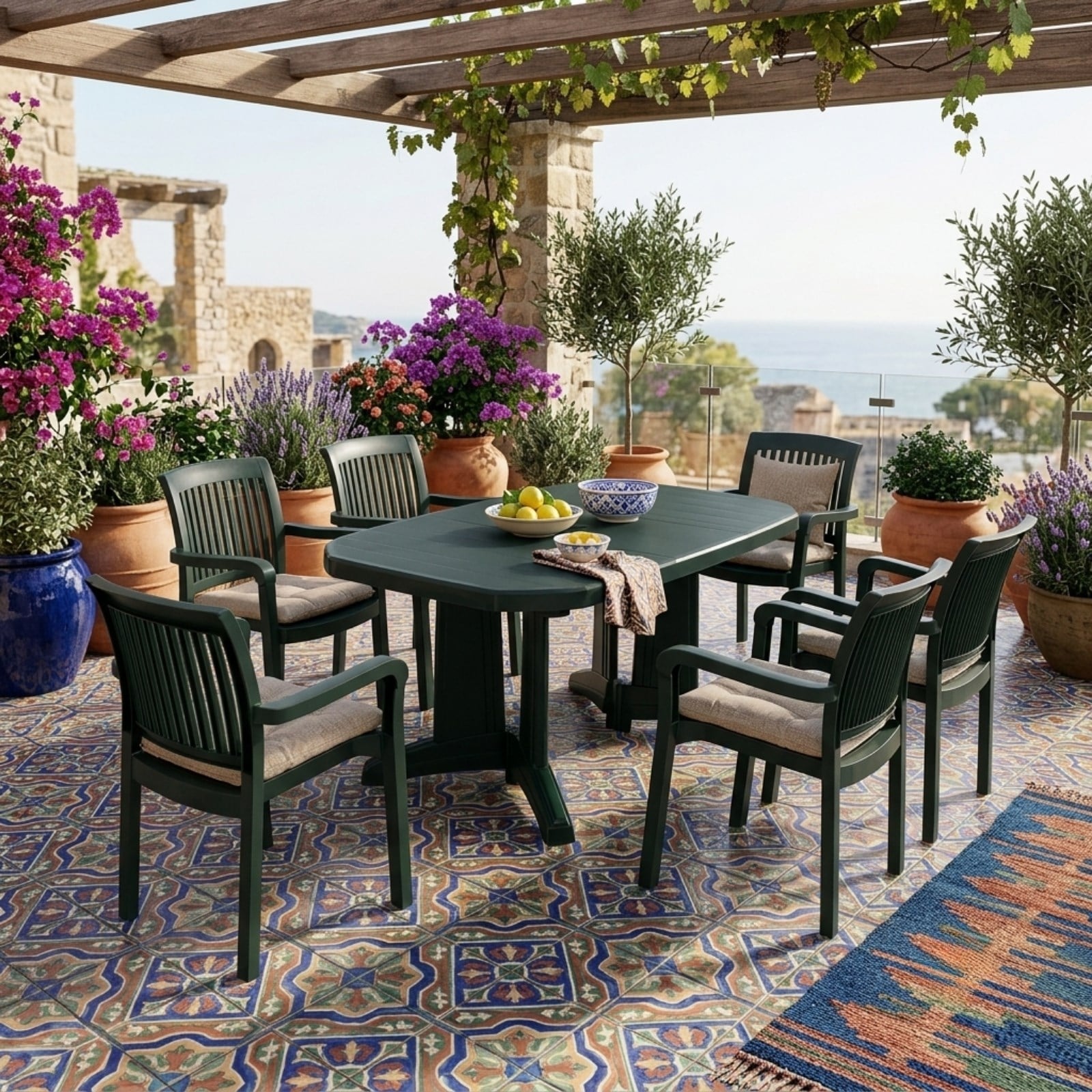 Neta LX Laguna Masa Sandalye Takımı - 6 Kişilik Bahçe Balkon Set