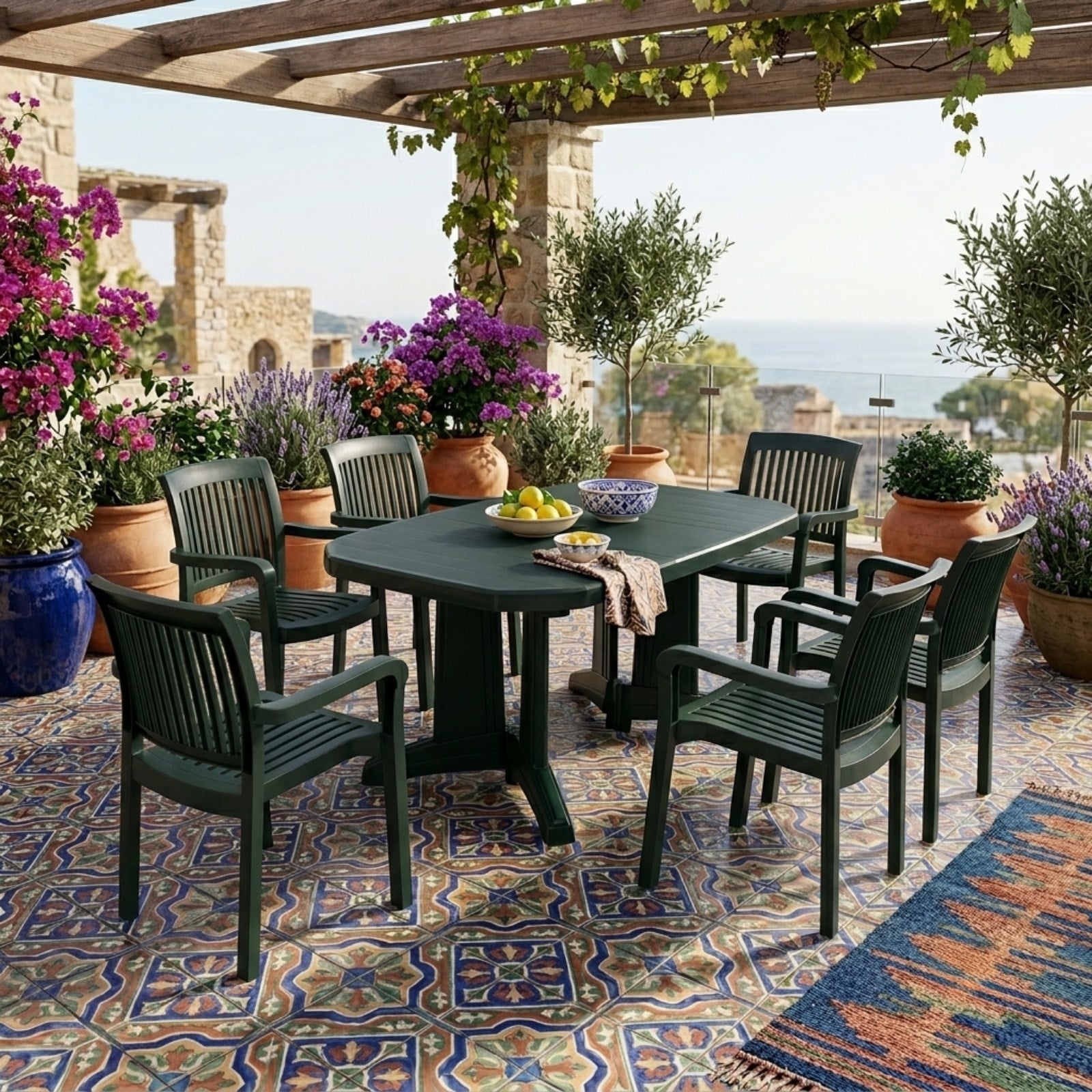 Neta LX Laguna Masa Sandalye Takımı - 6 Kişilik Bahçe Balkon Set