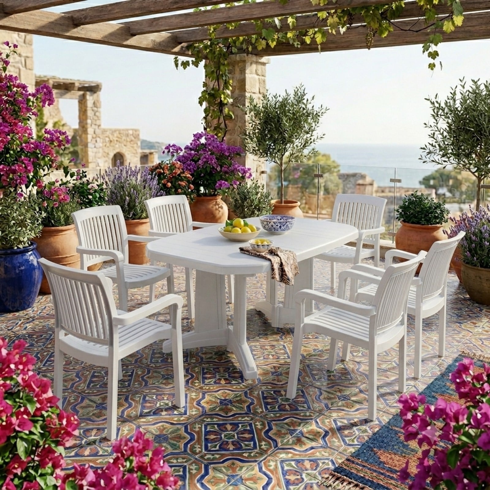 Neta LX Laguna Masa Sandalye Takımı - 6 Kişilik Bahçe Balkon Set