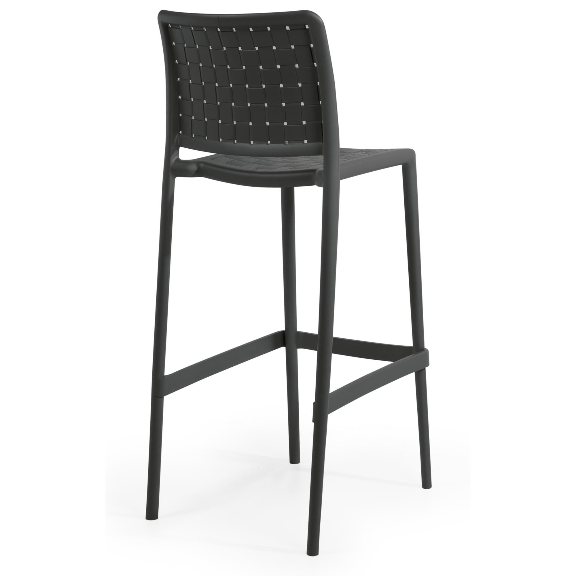 Papatya Fame - S Antrasit 75 cm Bar Tipi Yüksek Sandalye | Plastik Bahçe, Mutfak, Balkon Sandalyesi