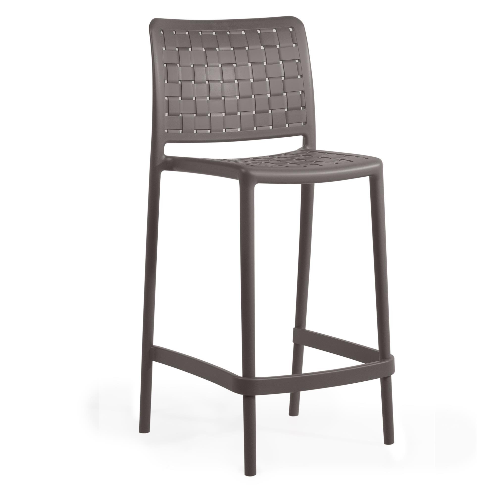 Papatya Fame - S Bar 65 cm Kahve Renk Plastik Sandalye Bahçe, Mutfak, Balkon Sandalyesi