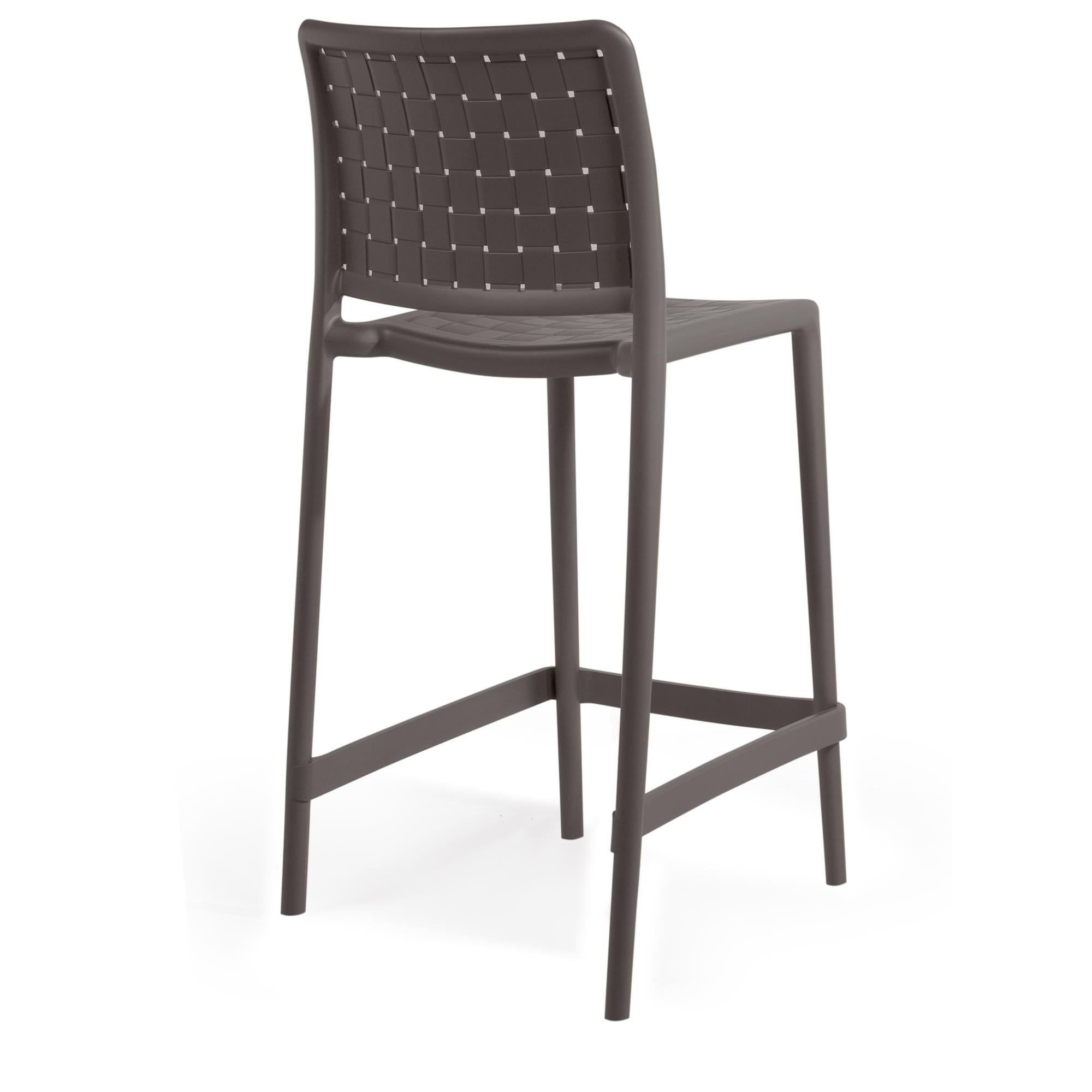 Papatya Fame - S Bar 65 cm Kahve Renk Plastik Sandalye Bahçe, Mutfak, Balkon Sandalyesi