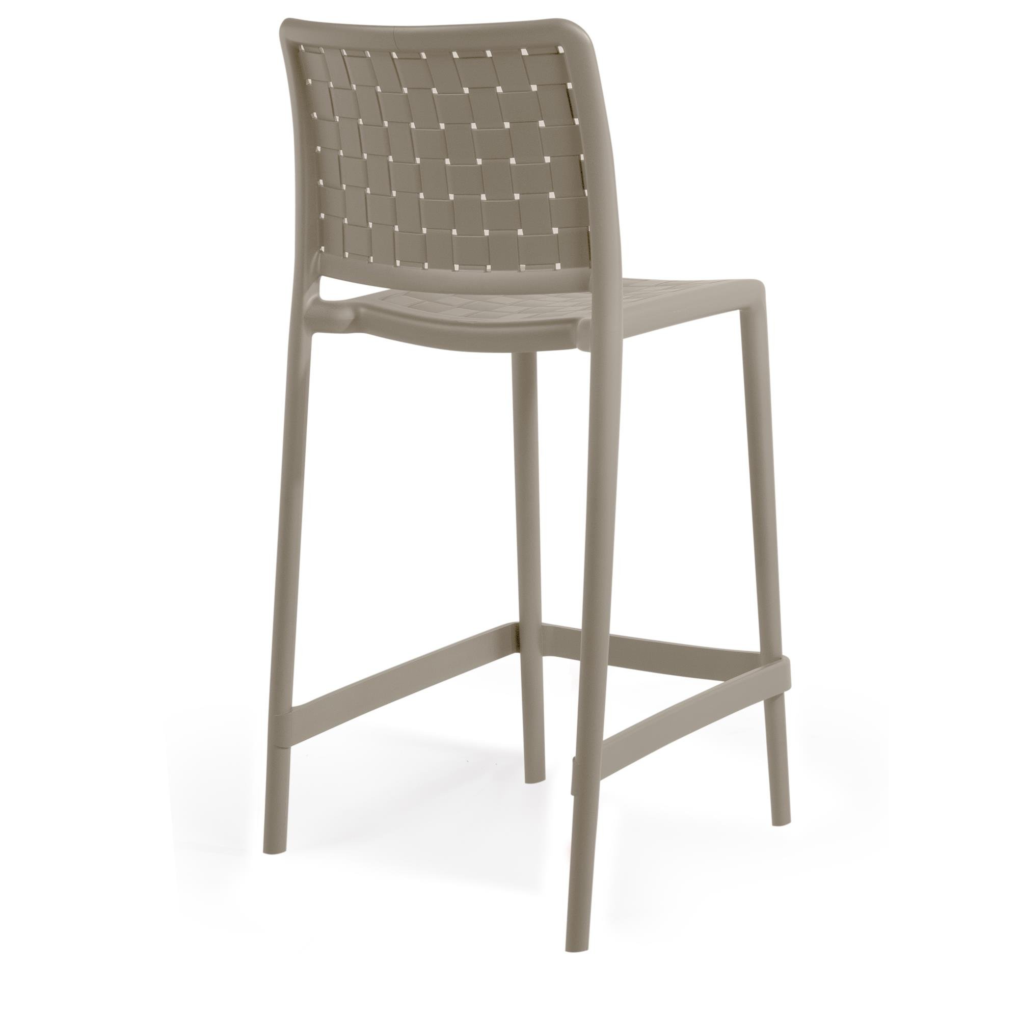 Papatya Fame - S Bar 65 cm Bej Plastik Sandalye Bahçe, Mutfak, Balkon Sandalyesi