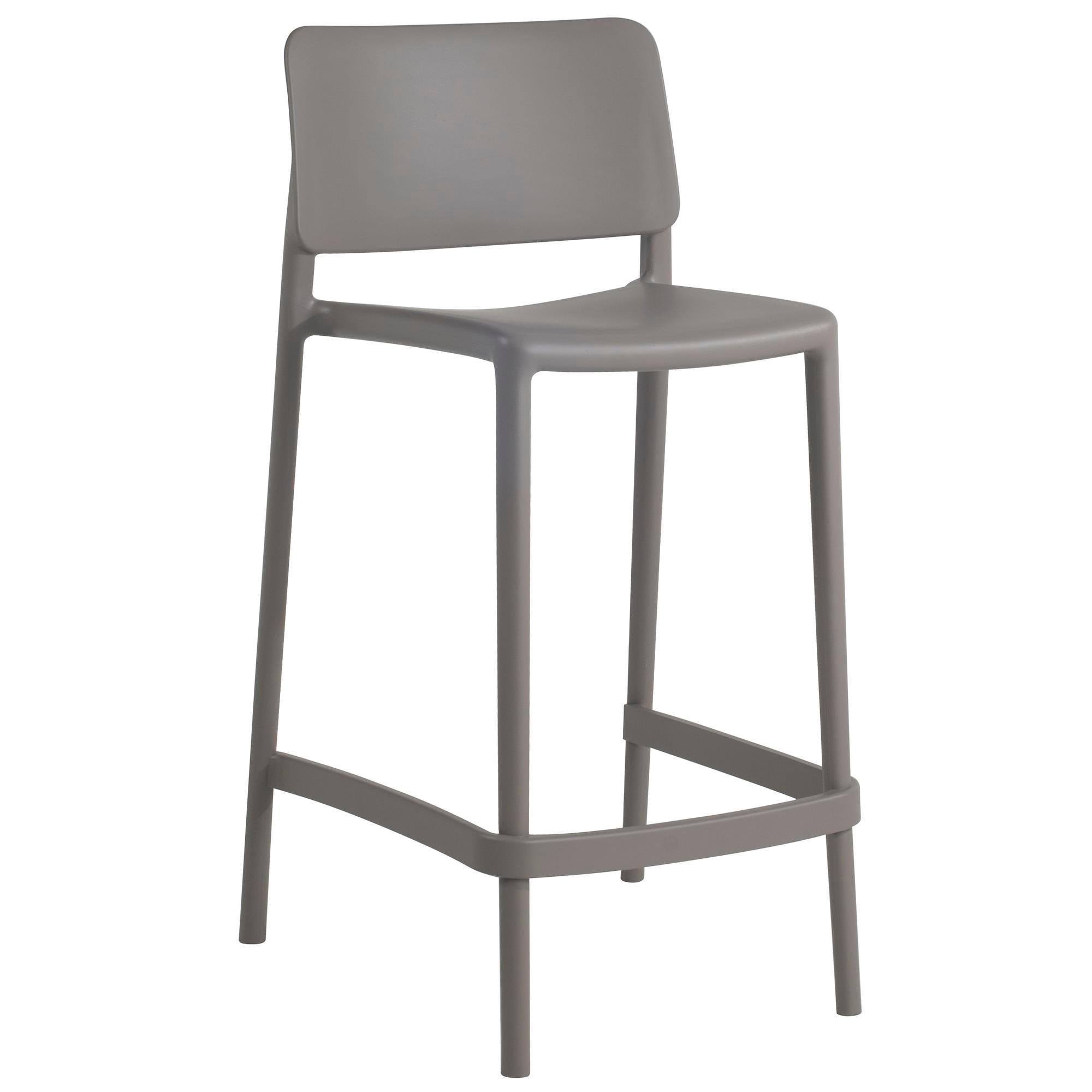 Papatya Joy-S Bar 65 cm Kahve Renk Plastik Bar Sandalyesi