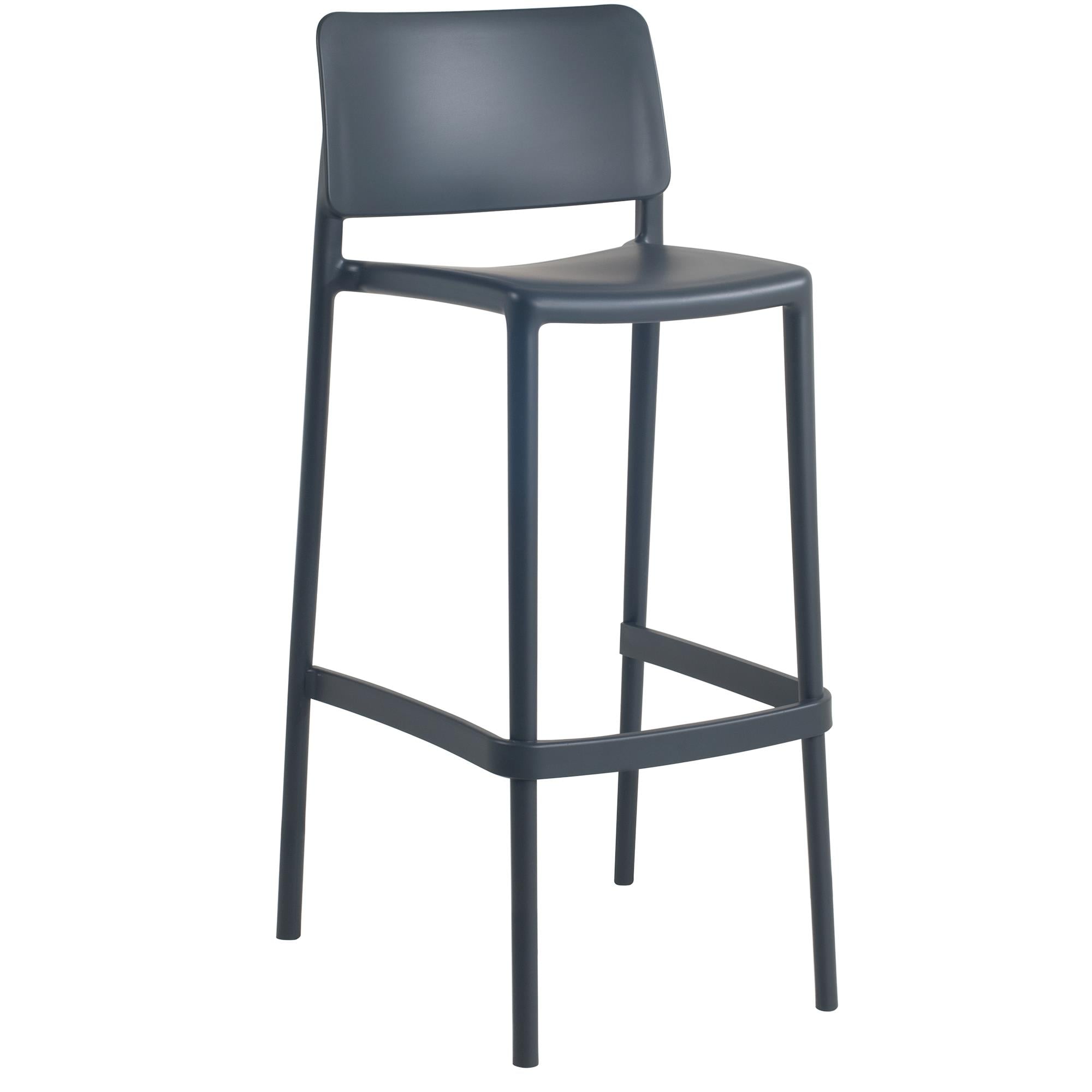 Papatya Joy-S Bar 75 cm Antrasit Plastik Bar Sandalyesi