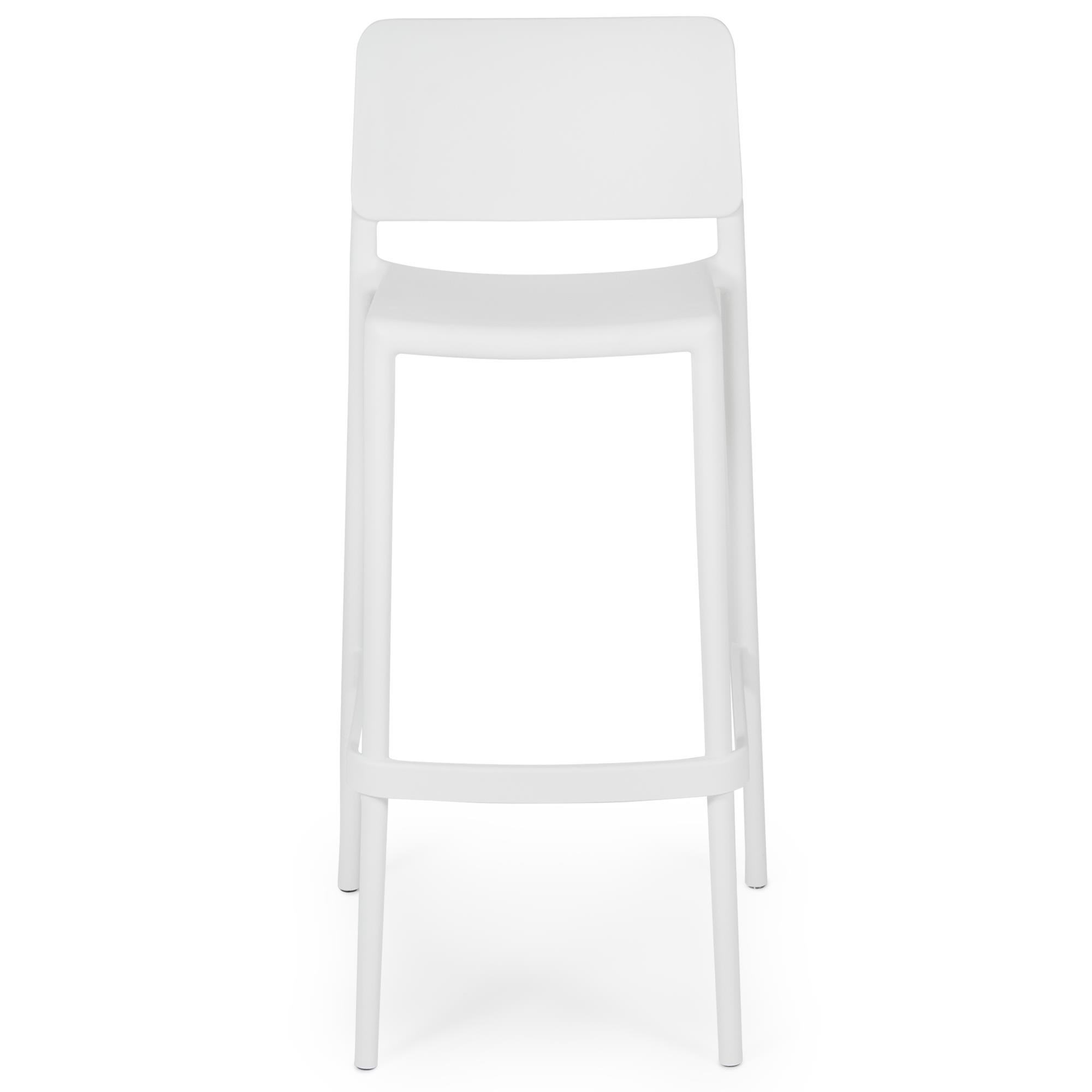 Papatya Joy-S Bar 75 cm Beyaz Plastik Bar Sandalyesi