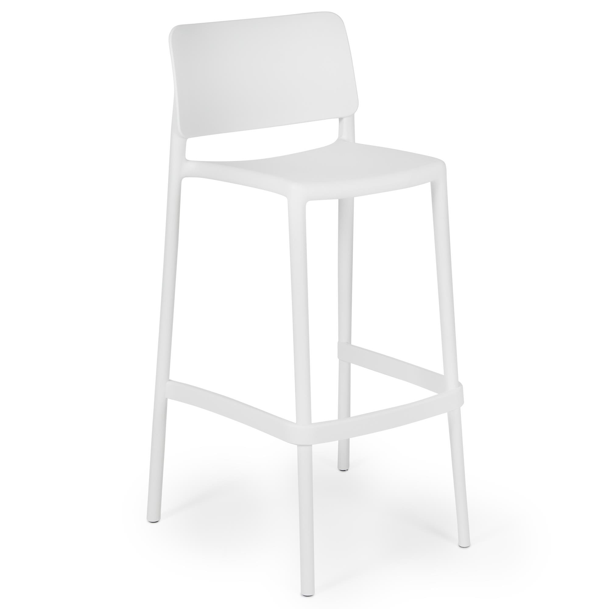 Papatya Joy-S Bar 75 cm Beyaz Plastik Bar Sandalyesi