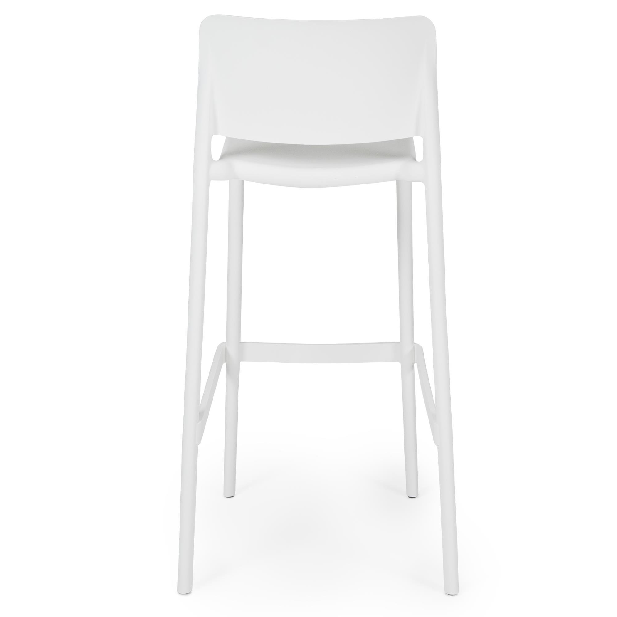 Papatya Joy-S Bar 75 cm Beyaz Plastik Bar Sandalyesi