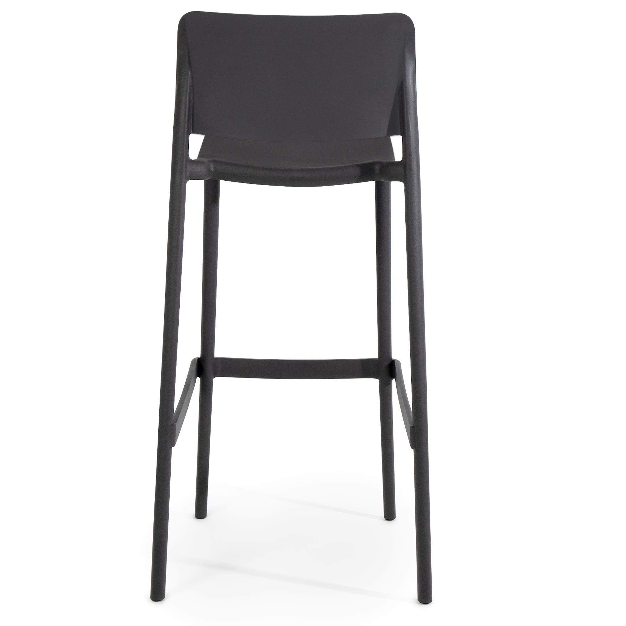 Papatya Joy-S Bar 75 cm Antrasit Plastik Bar Sandalyesi