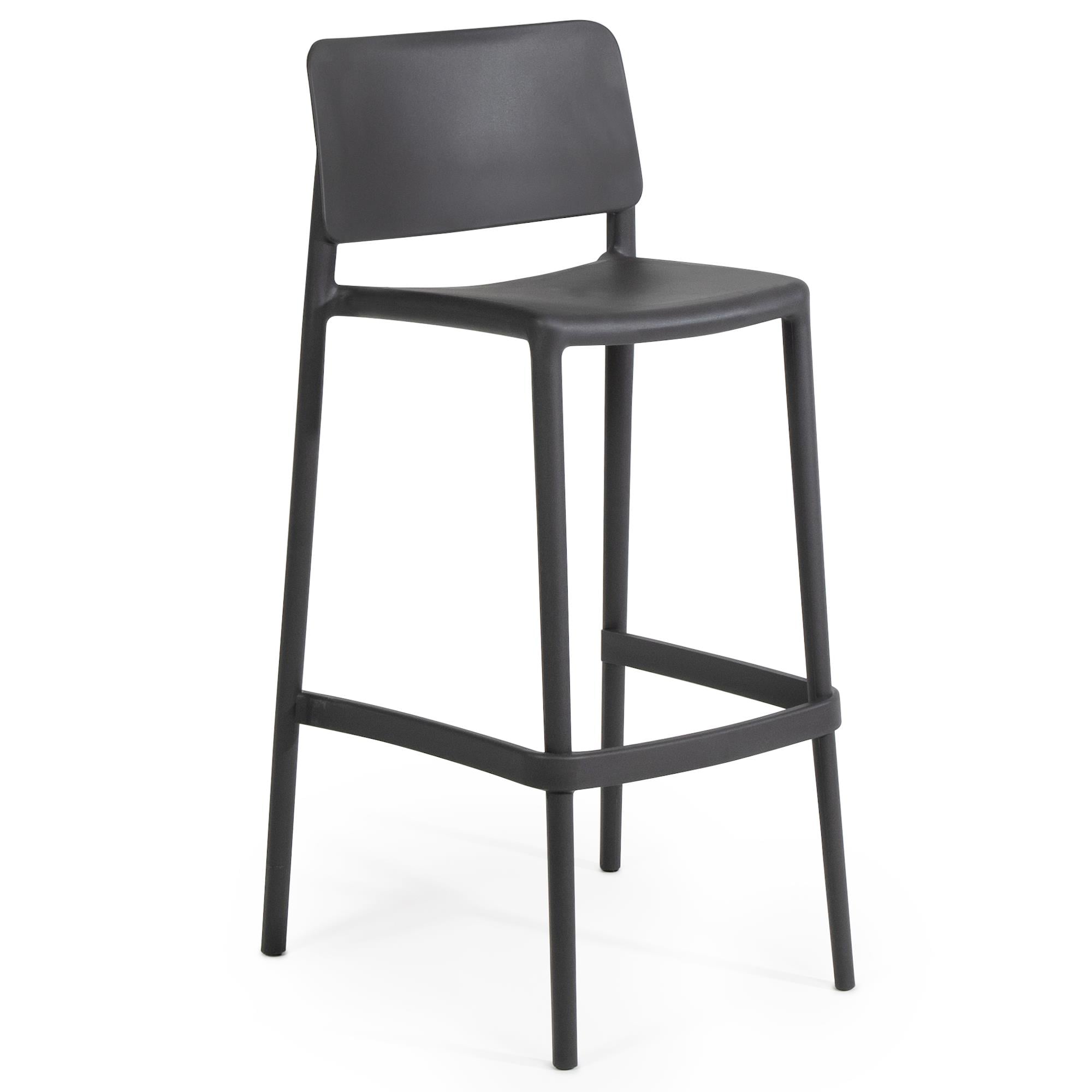 Papatya Joy-S Bar 75 cm Antrasit Plastik Bar Sandalyesi