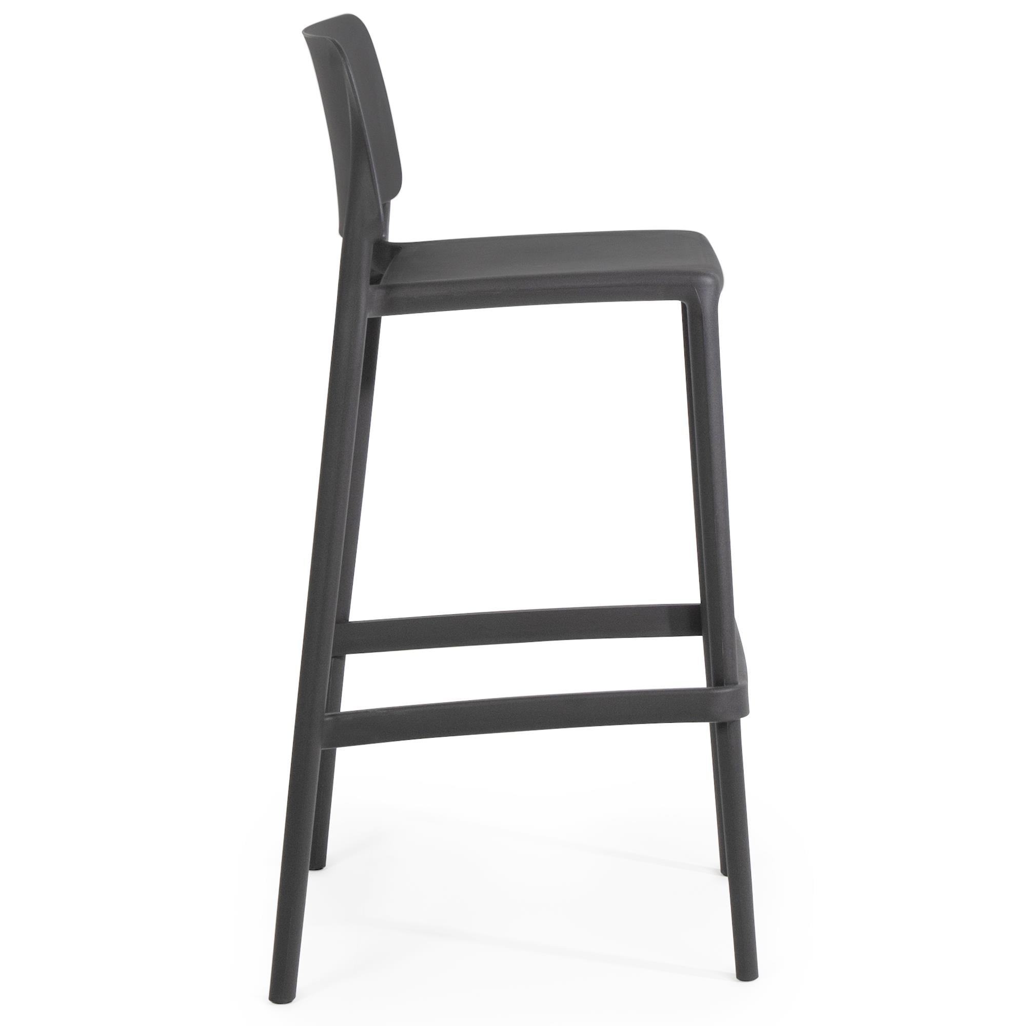 Papatya Joy-S Bar 75 cm Antrasit Plastik Bar Sandalyesi