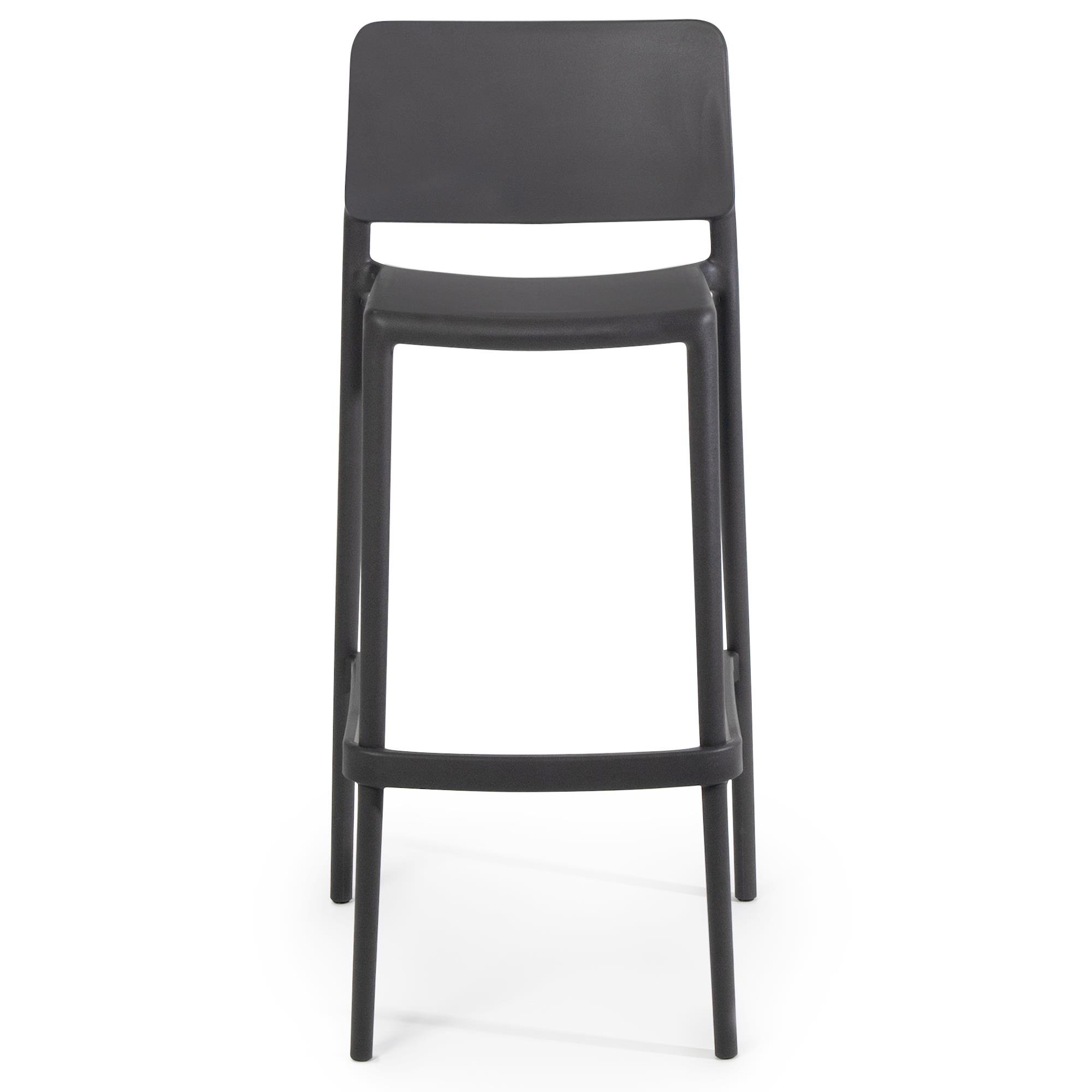 Papatya Joy-S Bar 75 cm Antrasit Plastik Bar Sandalyesi