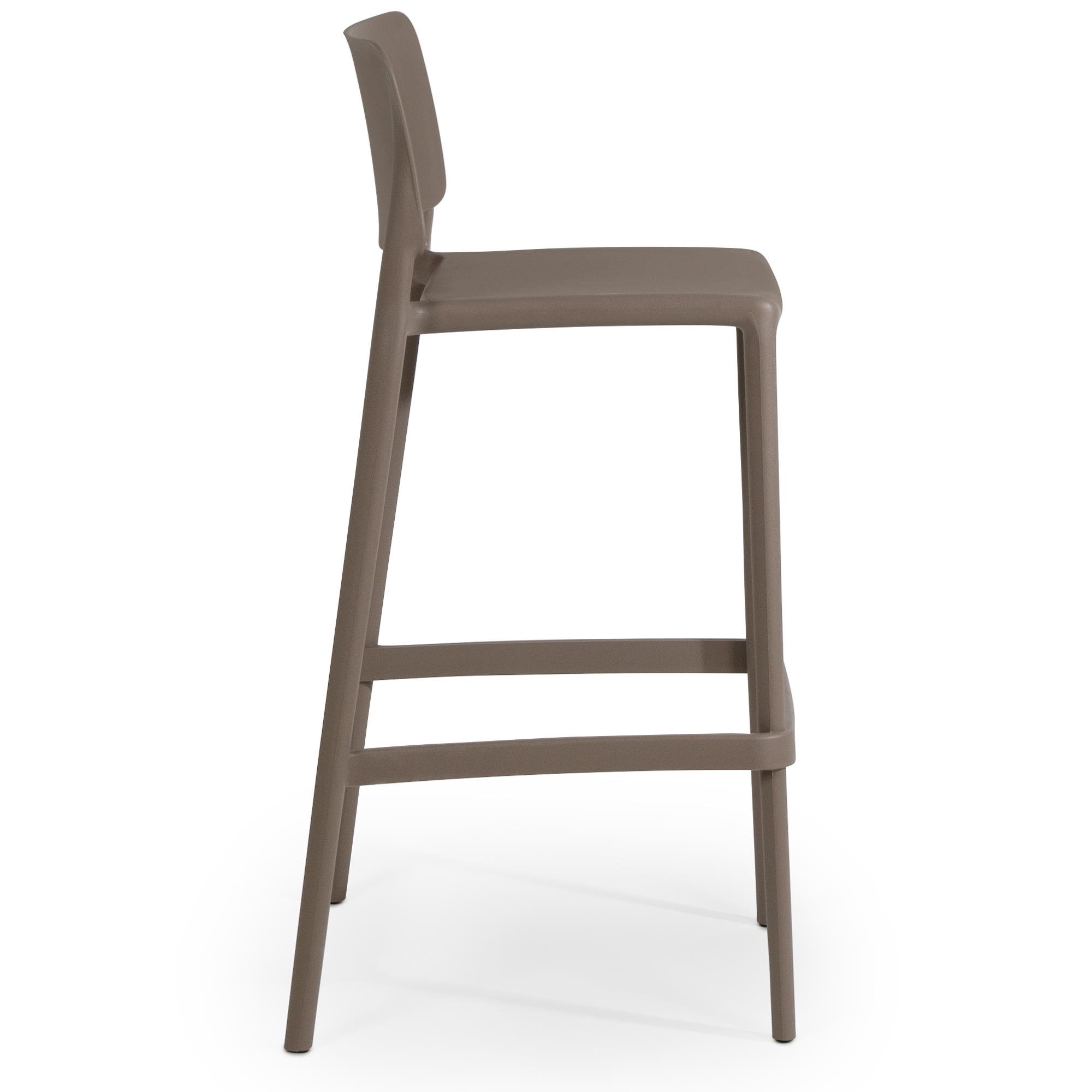 Papatya Joy-S Bar 75 cm Kahve Renk Plastik Bar Sandalyesi