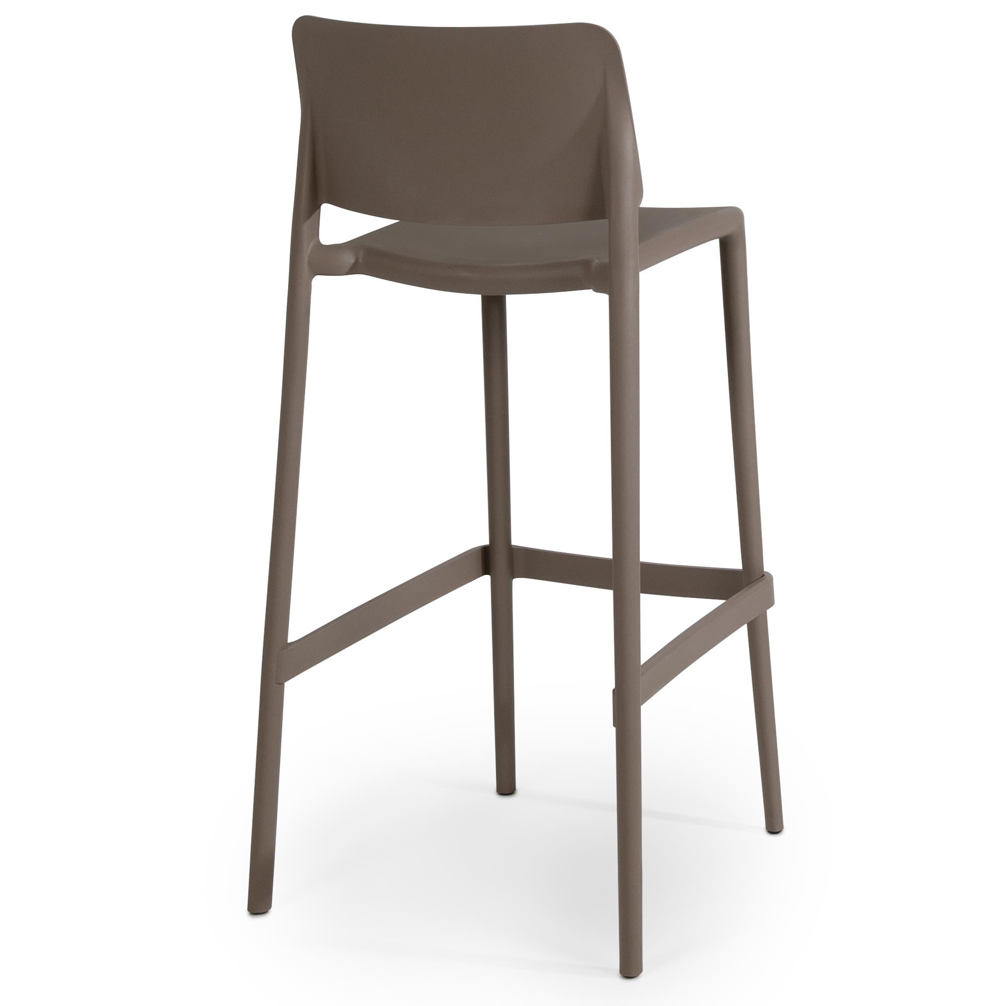 Papatya Joy-S Bar 75 cm Kahve Renk Plastik Bar Sandalyesi