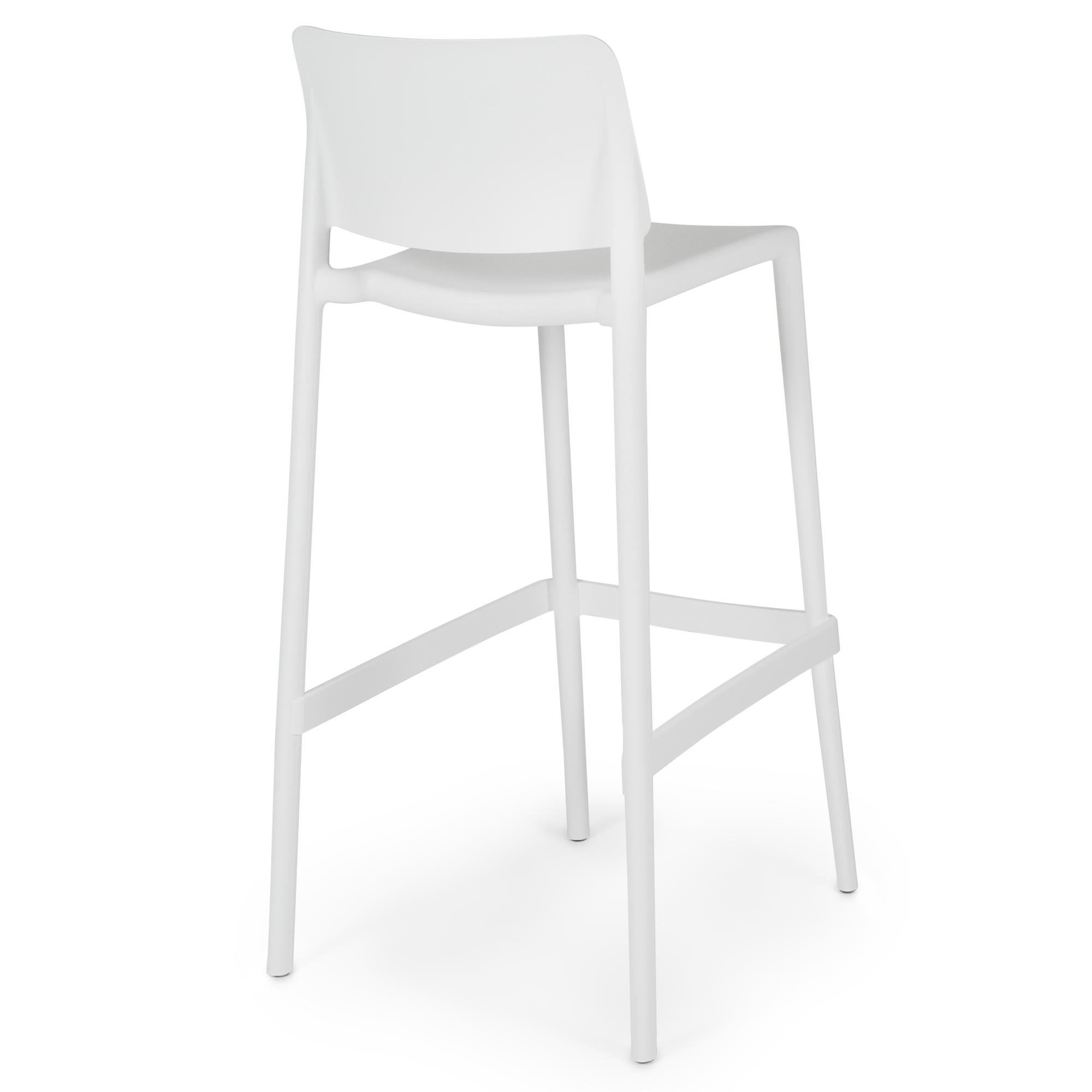 Papatya Joy-S Bar 75 cm Beyaz Plastik Bar Sandalyesi