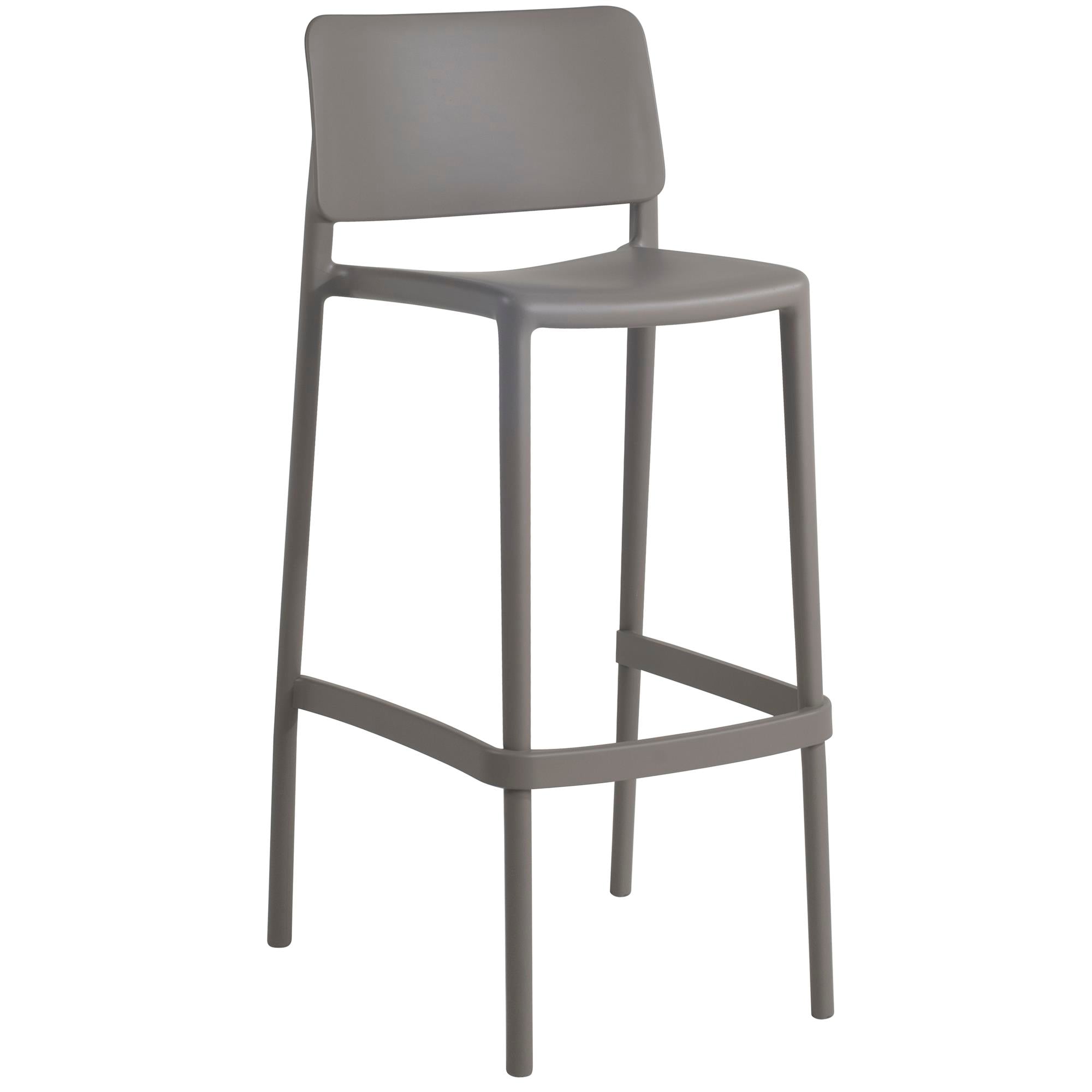 Papatya Joy-S Bar 75 cm Kahve Renk Plastik Bar Sandalyesi
