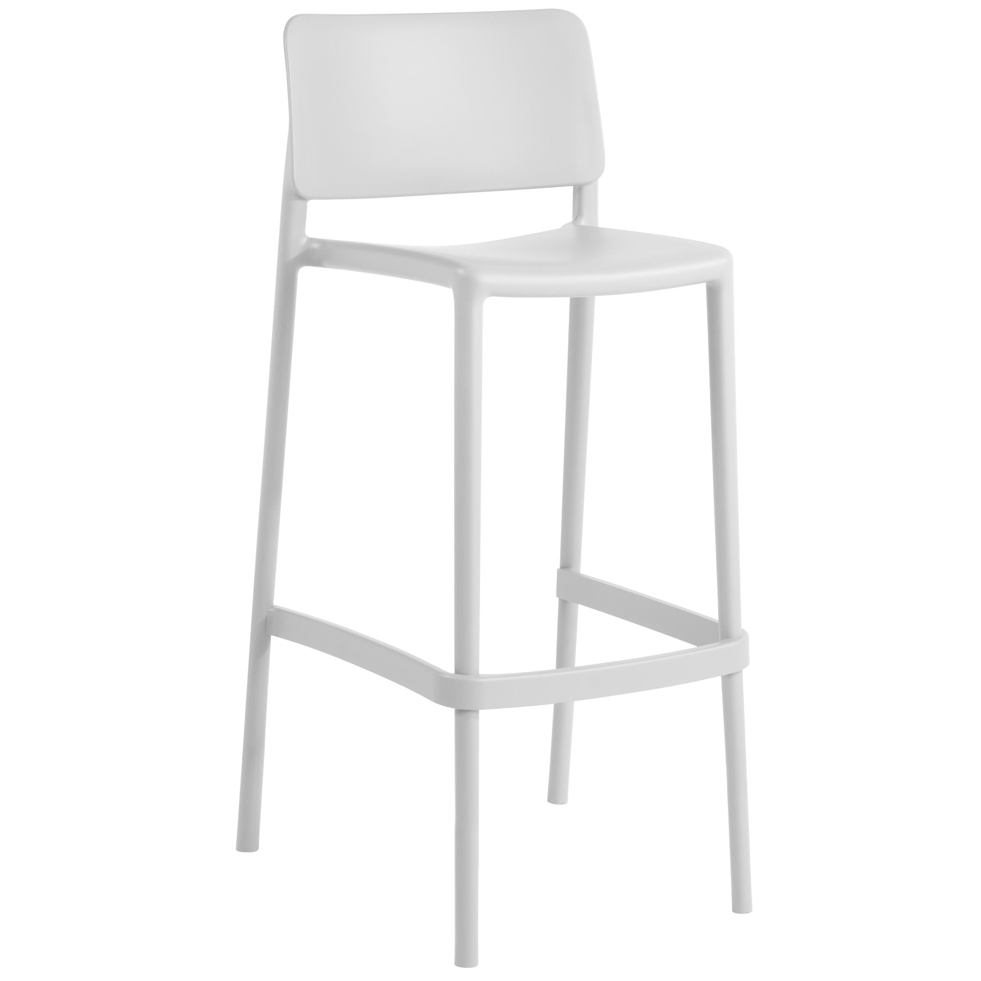 Papatya Joy-S Bar 75 cm Beyaz Plastik Bar Sandalyesi