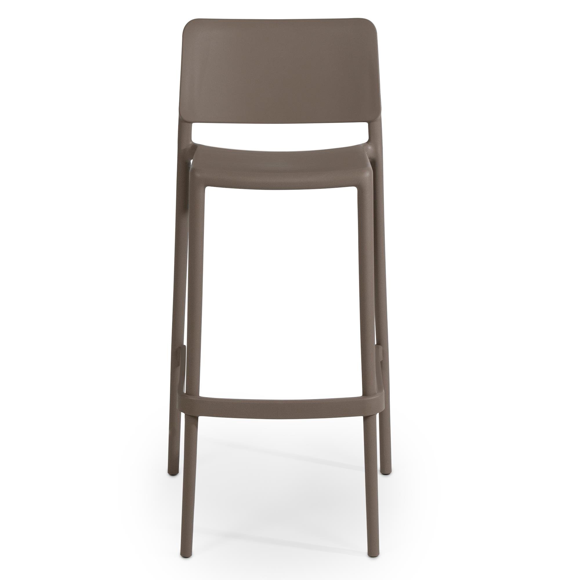 Papatya Joy-S Bar 75 cm Kahve Renk Plastik Bar Sandalyesi