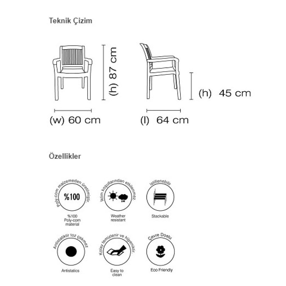 Papatya Katar X Masa Sandalye Takımı - 6, 8, 10 ve 12 Kişilik Bahçe Balkon Set