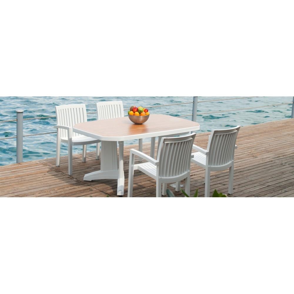 Papatya Laguna 100x165 cm Plastik Bahçe Balkon Masası