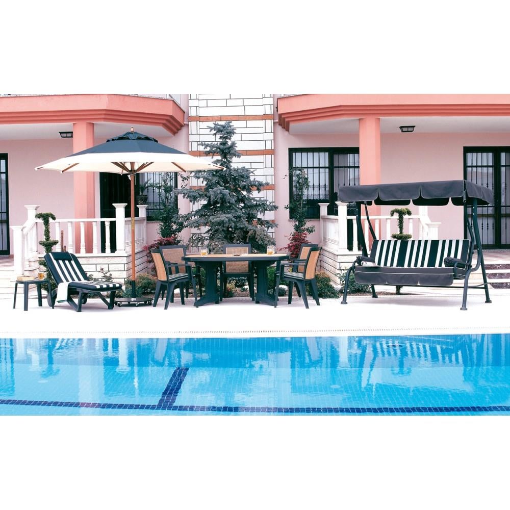 Papatya Laguna 100x165 cm Plastik Bahçe Balkon Masası
